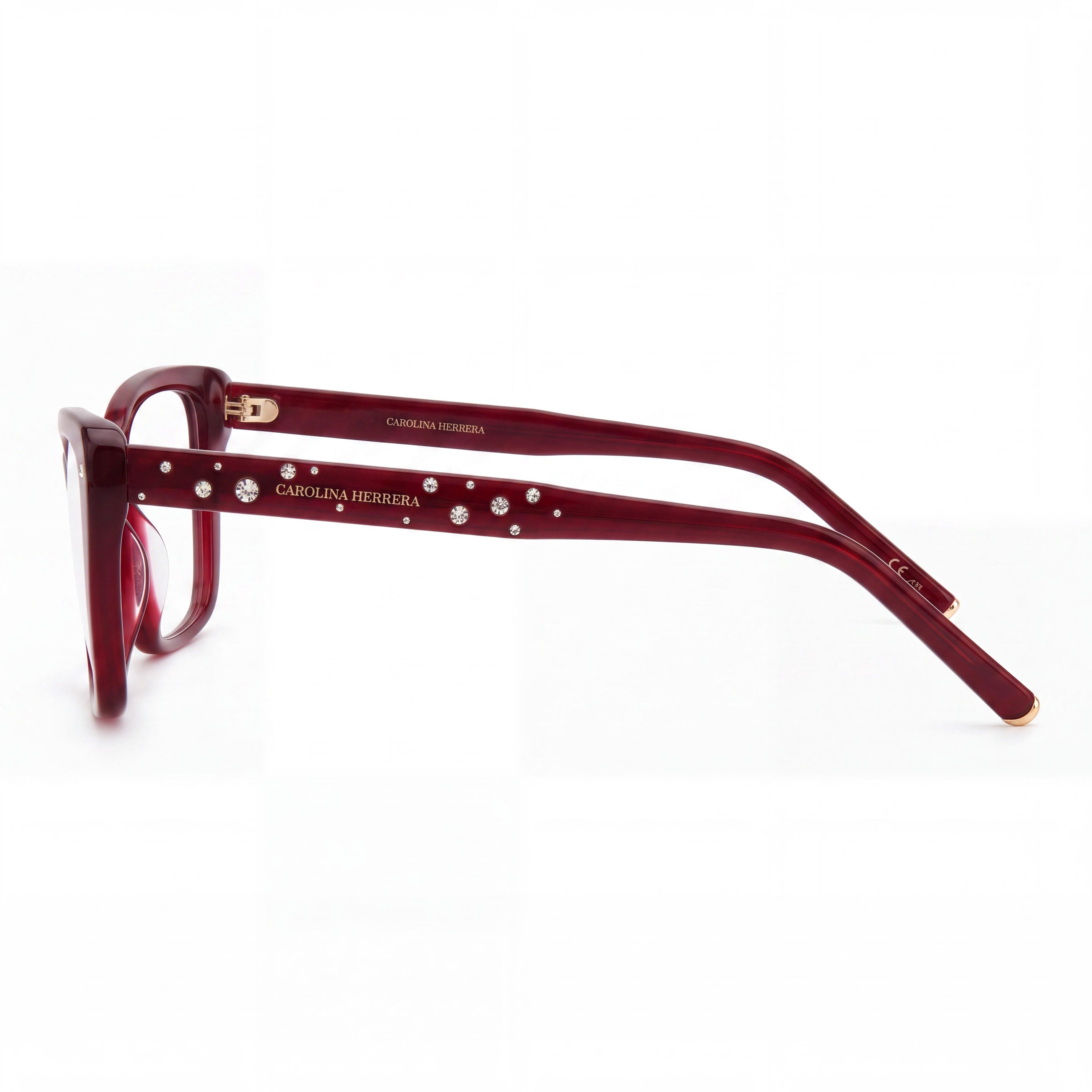 Carolina Herrera Her 0149 Women's Multicolored Plastic Frame Eyewear with Burgundy Lenses 53mm, Photo 3