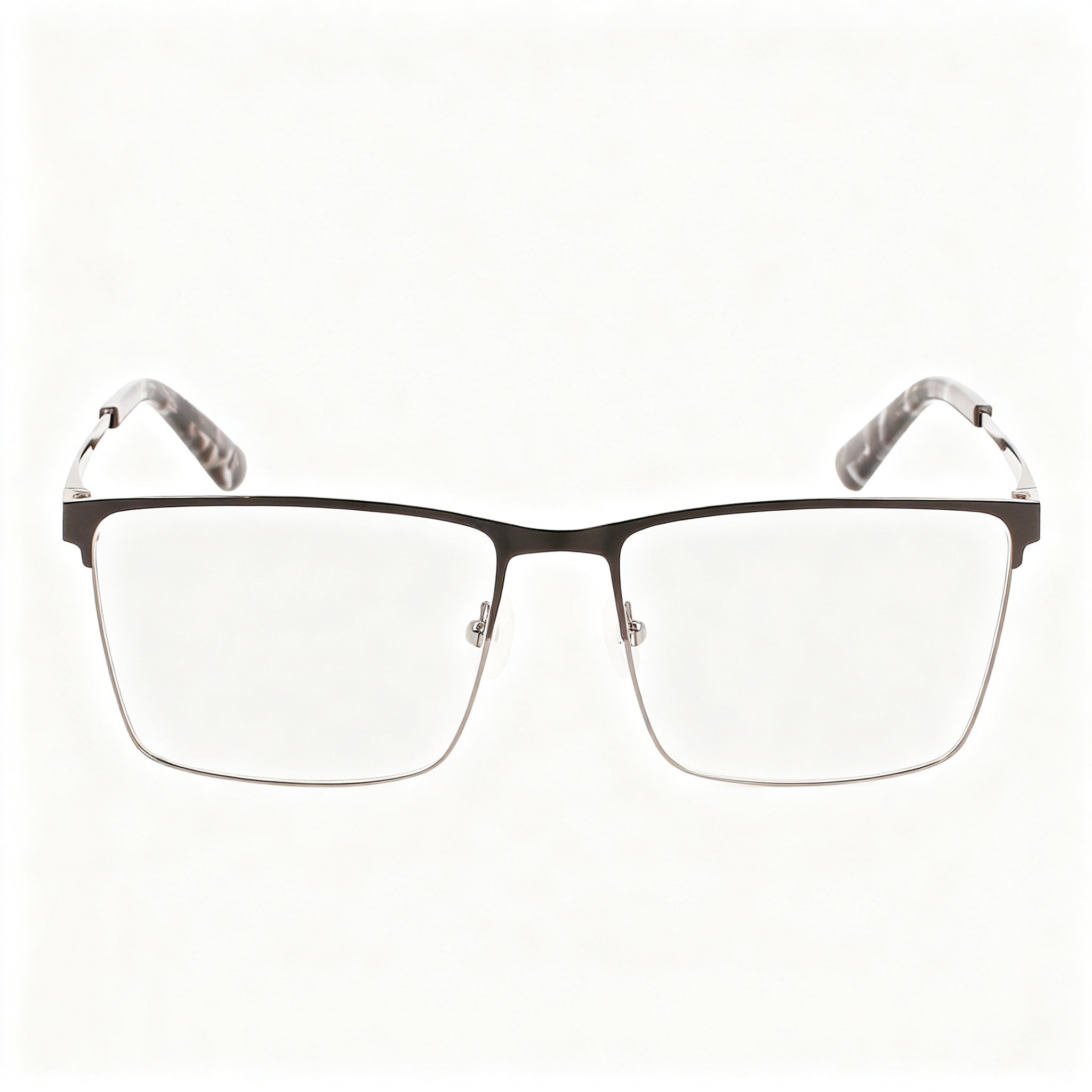 Calvin Klein CK22102 Unisex Metal Full Rim Rectangle Prescription Ready Eyeglasses Black Gun Metal 57-17-145mm, Photo 4