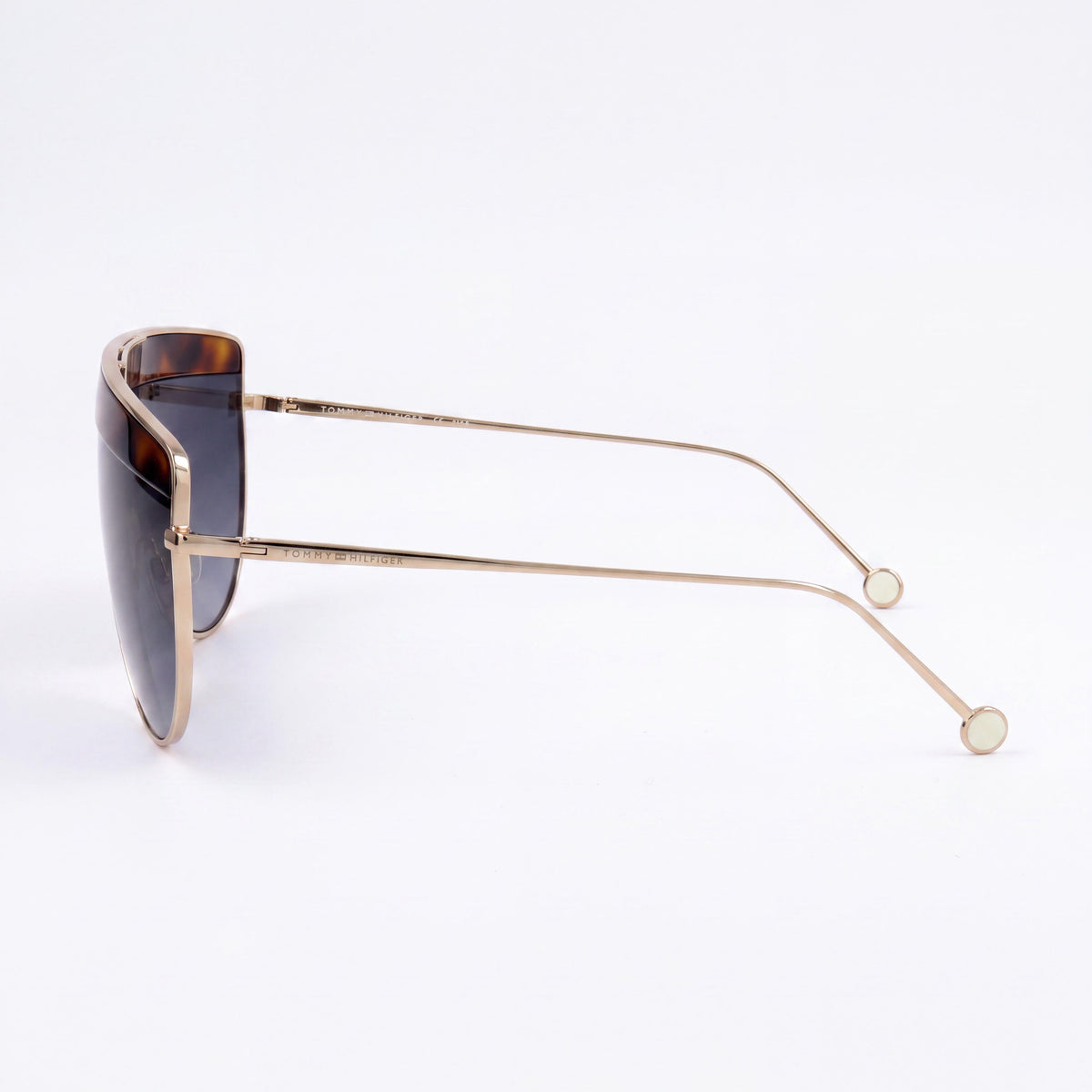Tommy Hilfiger TH 1807/S Women's Gold Stainless Steel Shield Dark Gradient Grey UV Protection Sunglasses 99mm, Photo 3