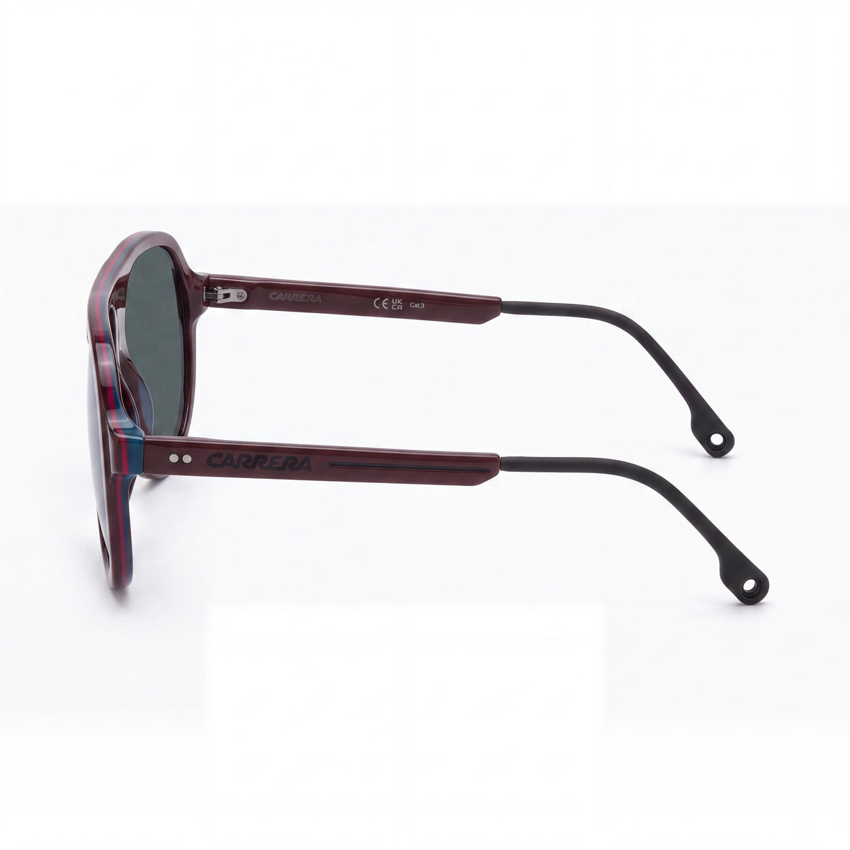 Carrera Casual Women's Burgundy Acetate Frame Sunglasses with Polycarbonate Lenses, 59mm Lens Width, Photo 3