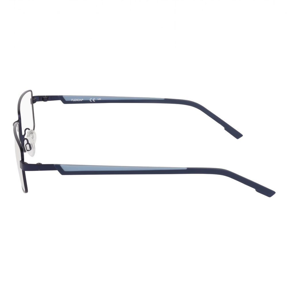 Flexon H6085 Men's Matte Navy Plastic Frame Eyeglasses with 55mm Lens, 17mm Bridge, 145mm Temple