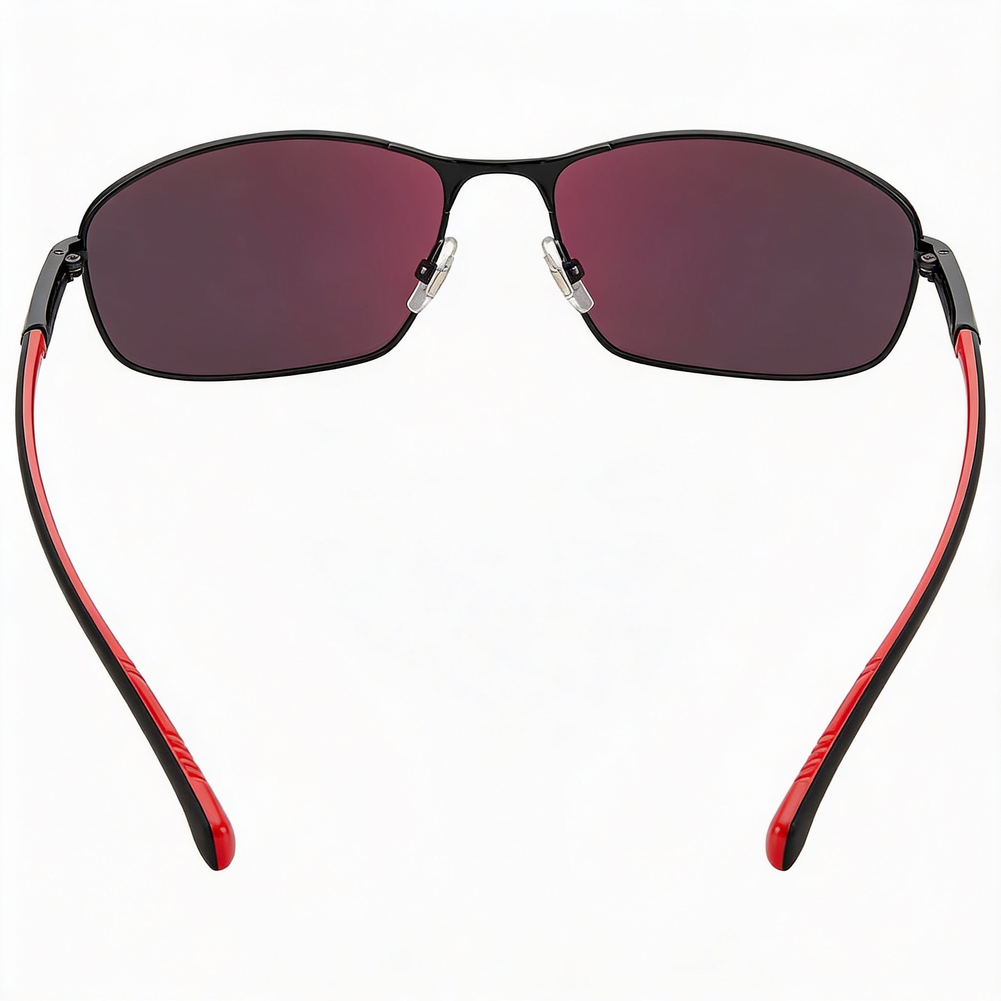 Carrera Classic Unisex Black and Red Stainless Steel Sunglasses with UV Protected Polycarbonate Lenses, 64mm Lens Width, Photo 4