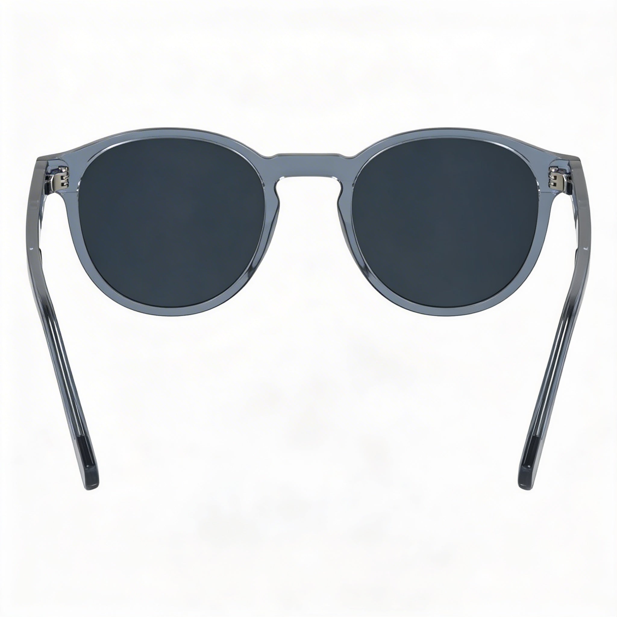 Gafas Lacoste Classic para hombre con montura de plástico transparente gris claro y lentes de policarbonato grises, 51 mm de ancho de lente, Photo 3