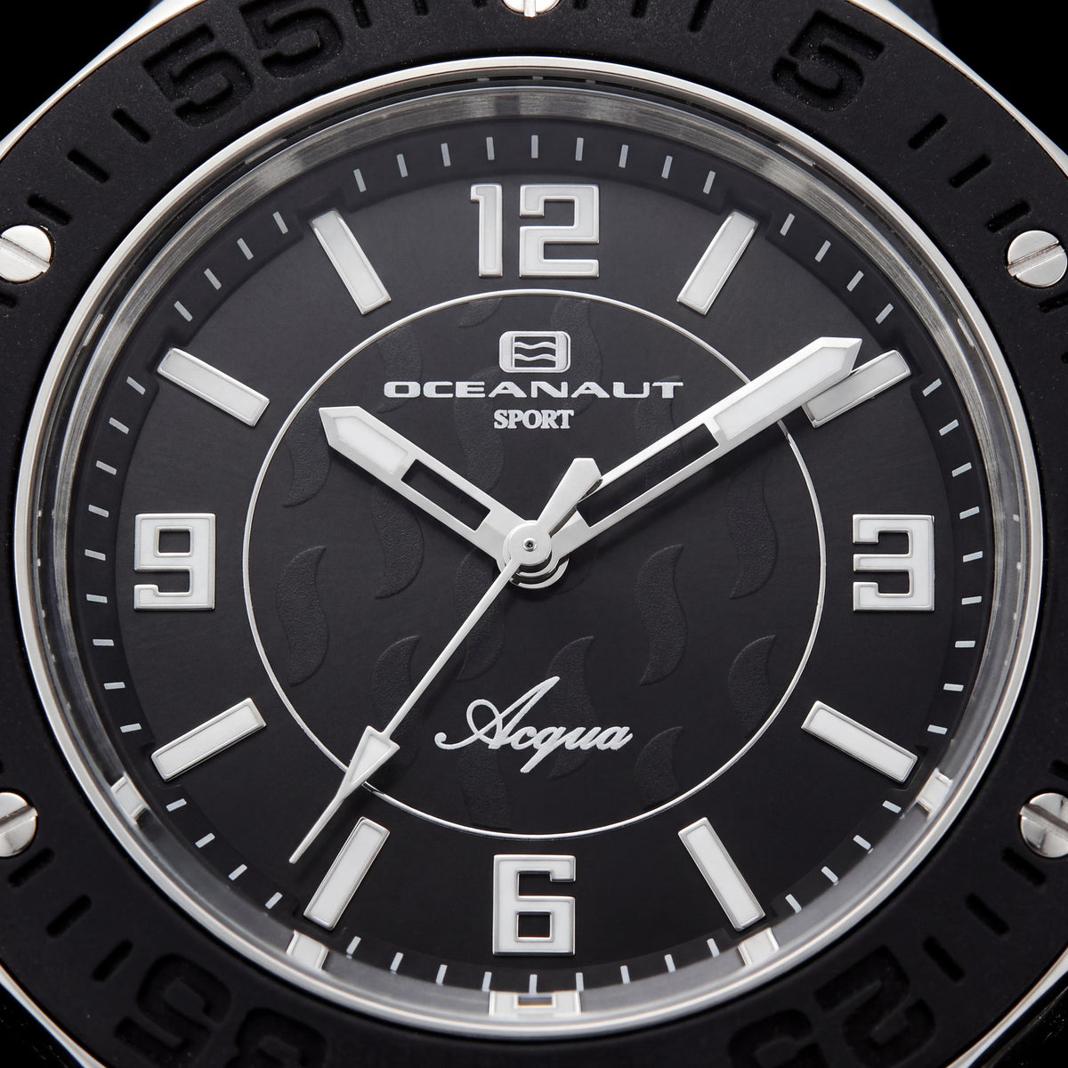 Reloj de Cuarzo Oceanaut Casual para Mujer con Correa de Caucho Negro, Resistente al Agua y Caja de 41 mm, Photo 2