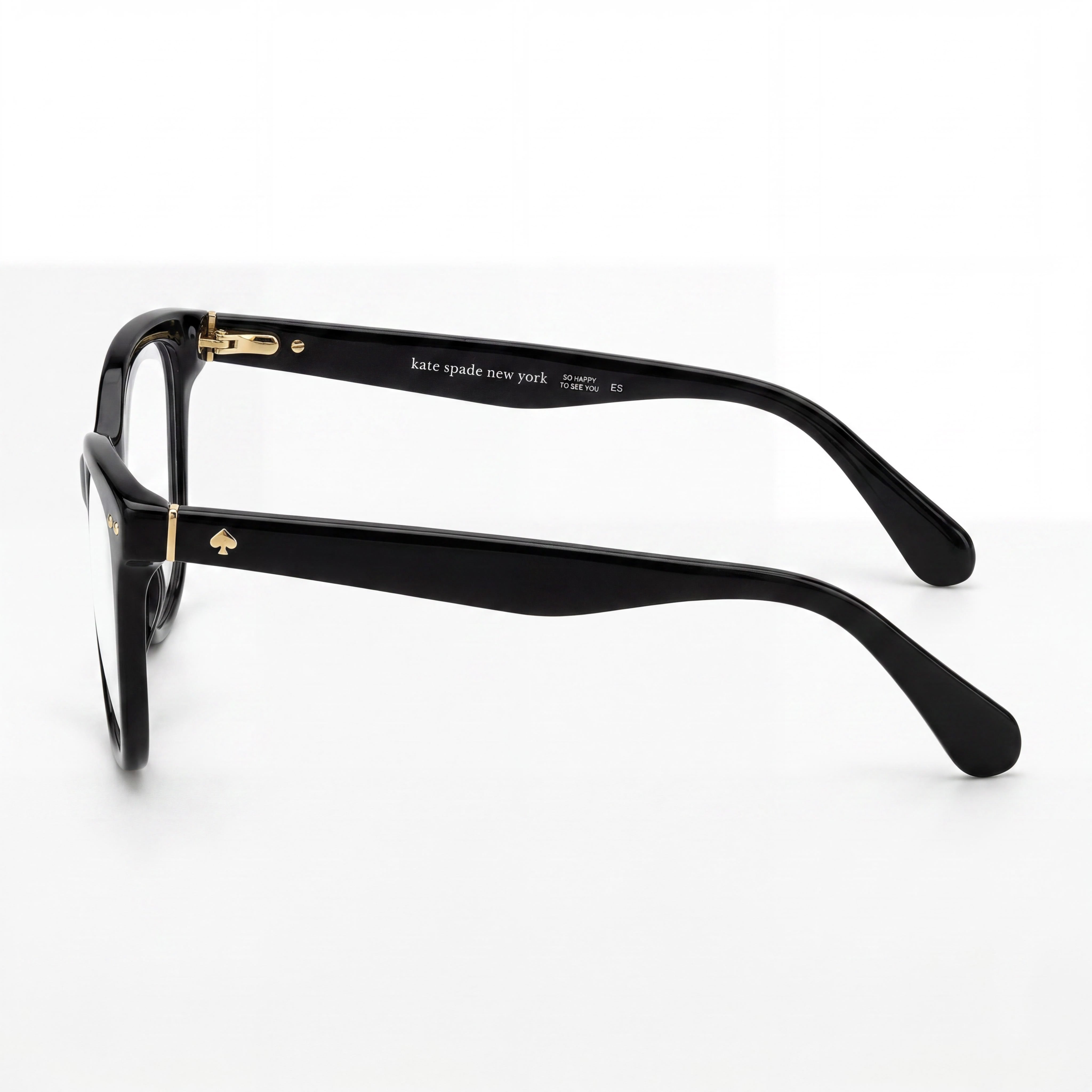 Gafas de mujer kate spade new york, montura de acetato negra plateada, lentes no graduadas negras, 53-16-140, Photo 2