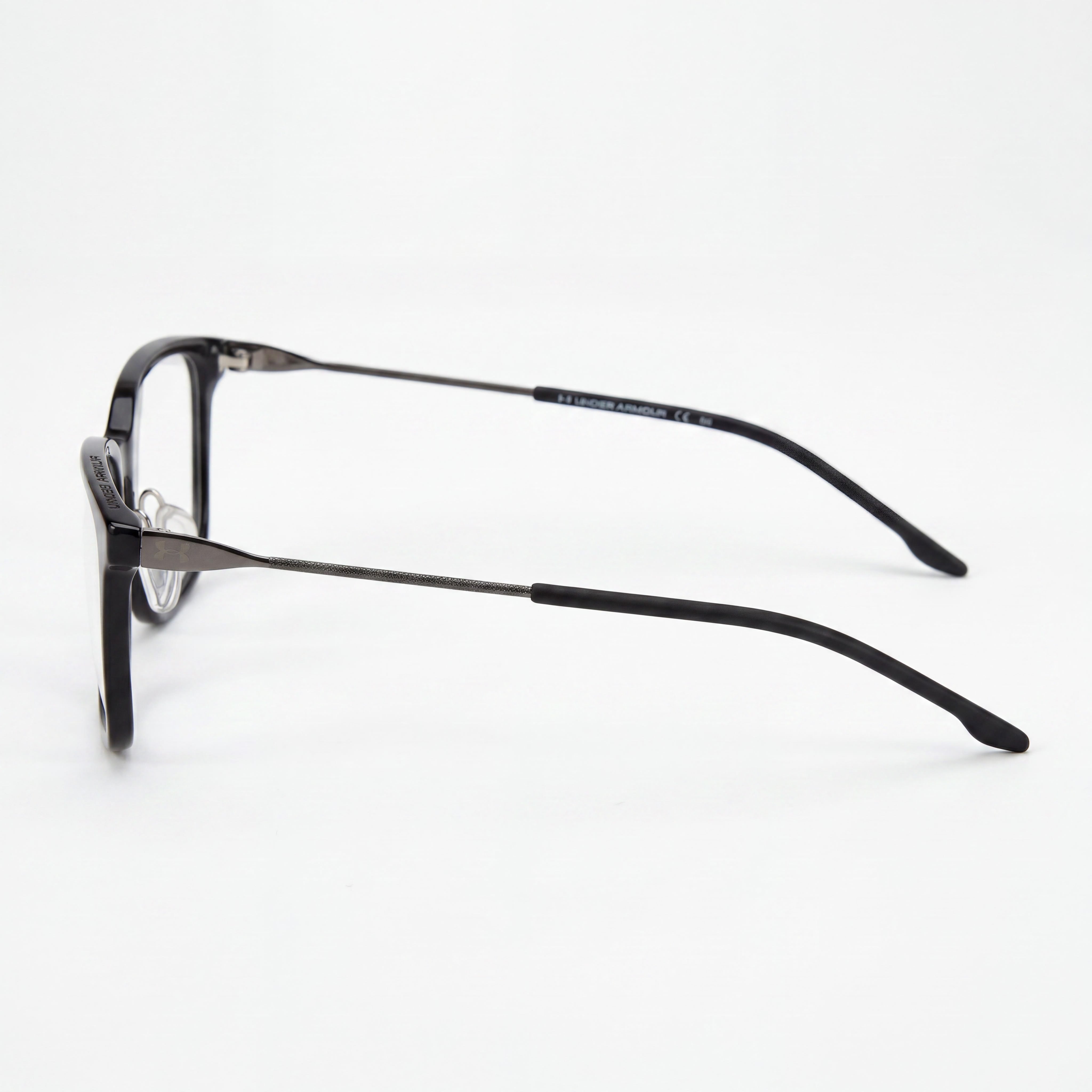 Under Armour Modern Collection Unisex Sunglasses featuring Black Acetate Frame and Polycarbonate Lenses, Size 55mm, Photo 2
