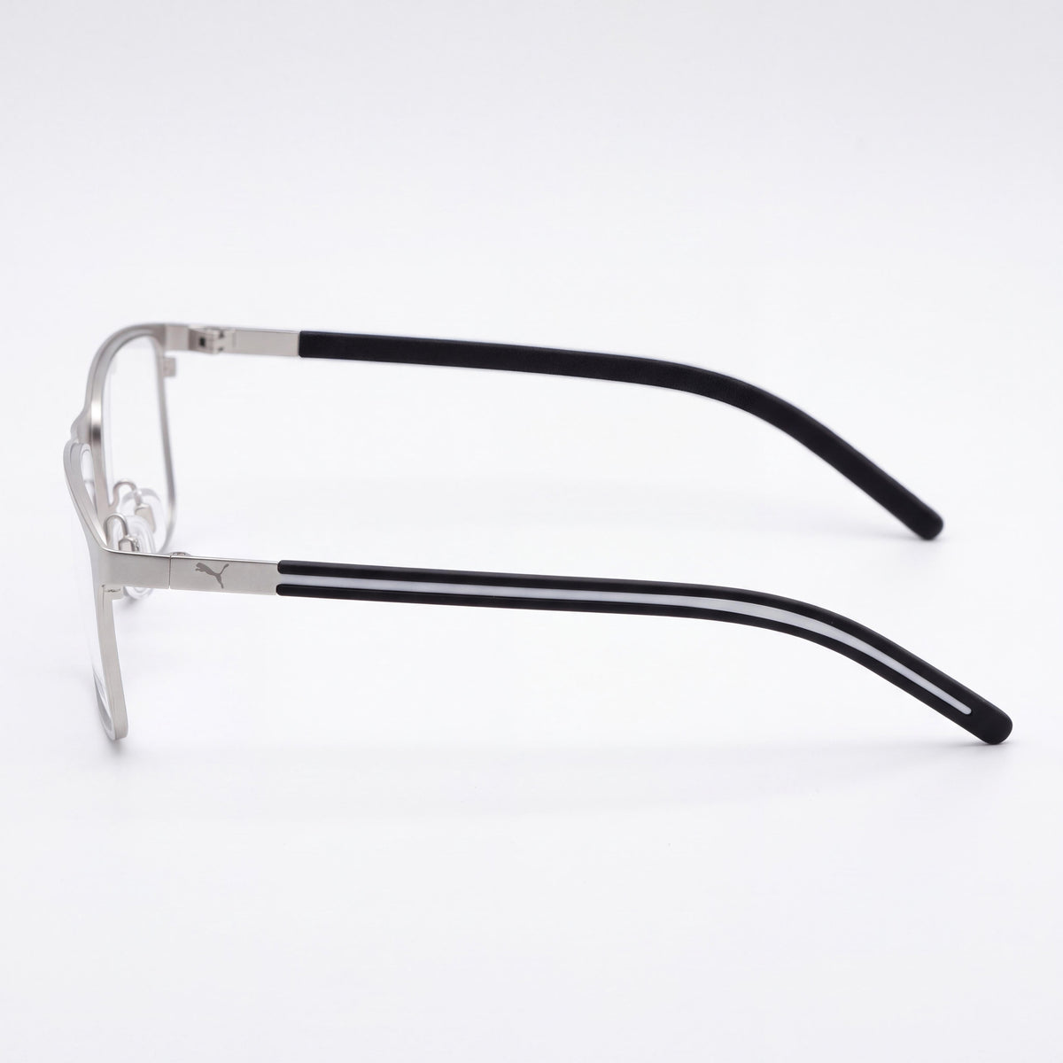 PUMA Pu0512o-002 Unisex Classic Acetate Silver Transparent Eyeglasses with Multicolor Lenses 58-18-145, Photo 3