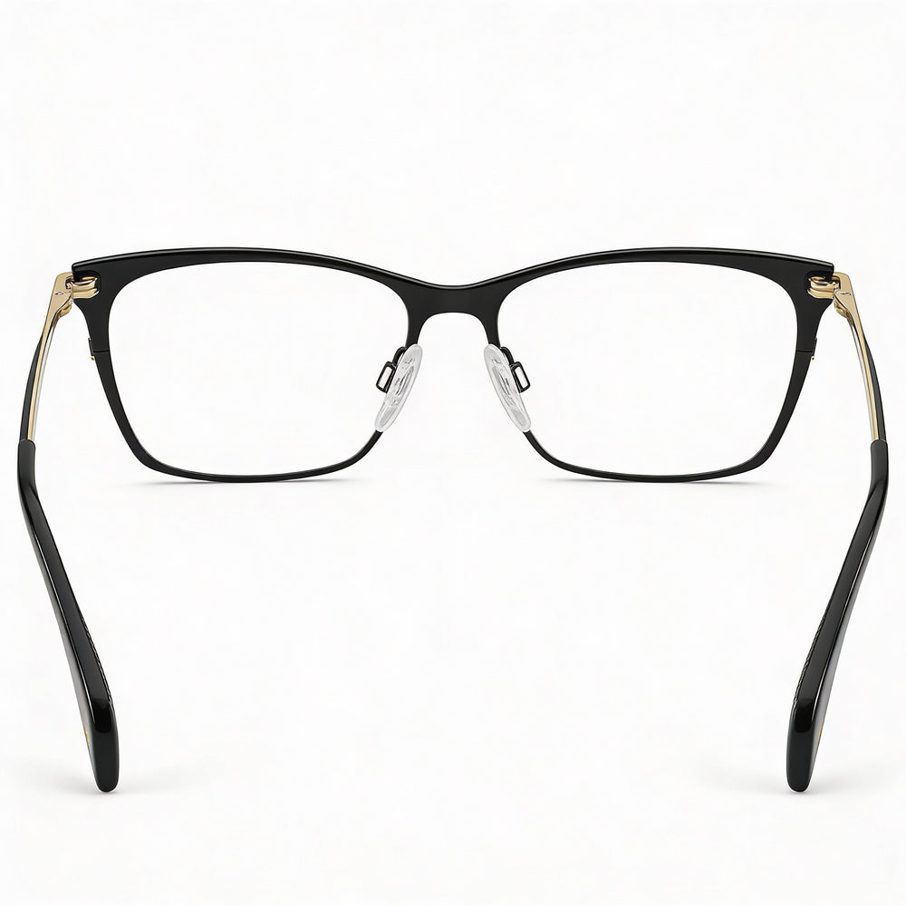 Gafas de demostración Rag & Bone Rnb 3007 para mujer, de titanio, negro mate y dorado, de 51 mm