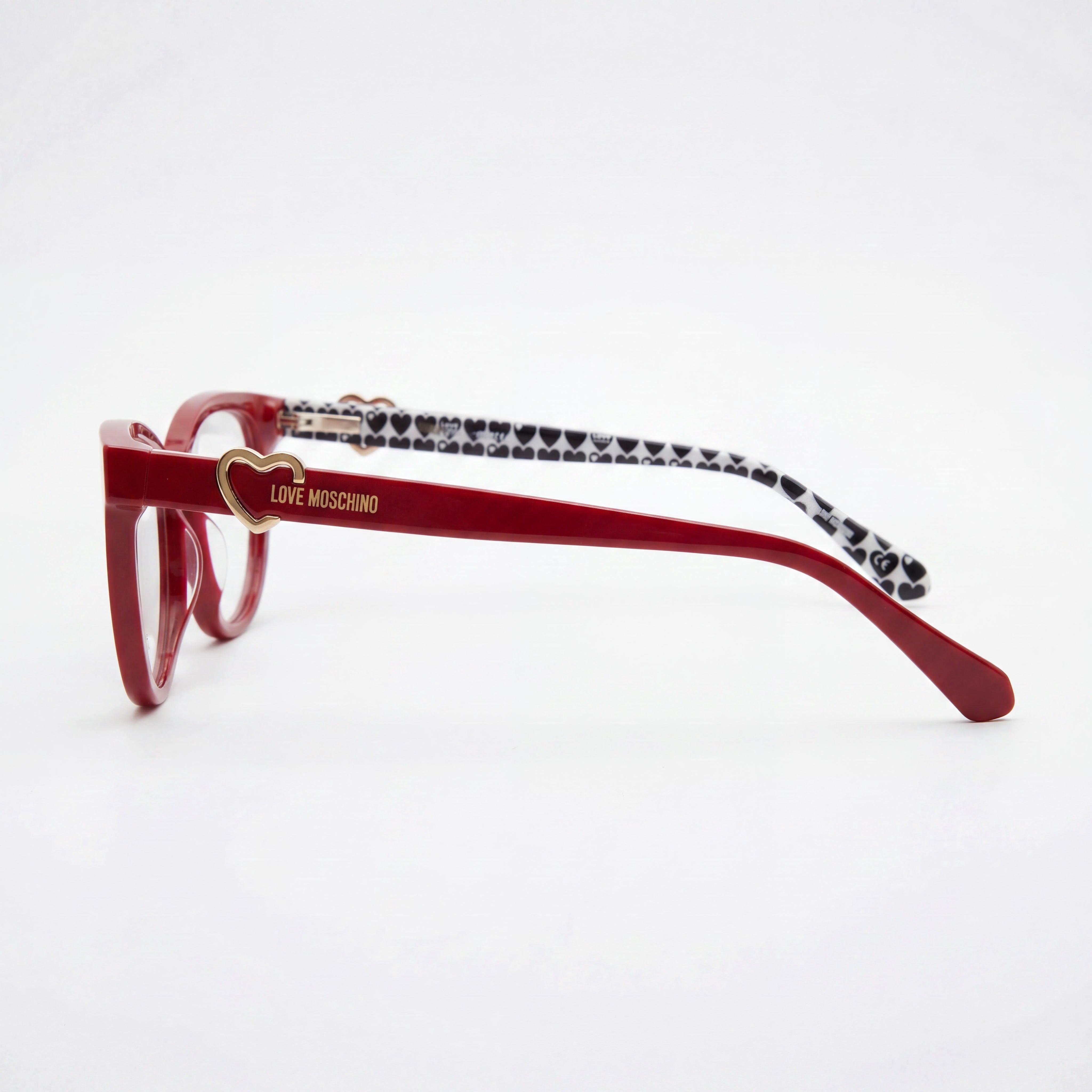 Montura completa de acetato multicolor para gafas de sol Love Moschino CAT-EYE Cat Eye para hombre con logotipo de corazón 52-17-140, Photo 2