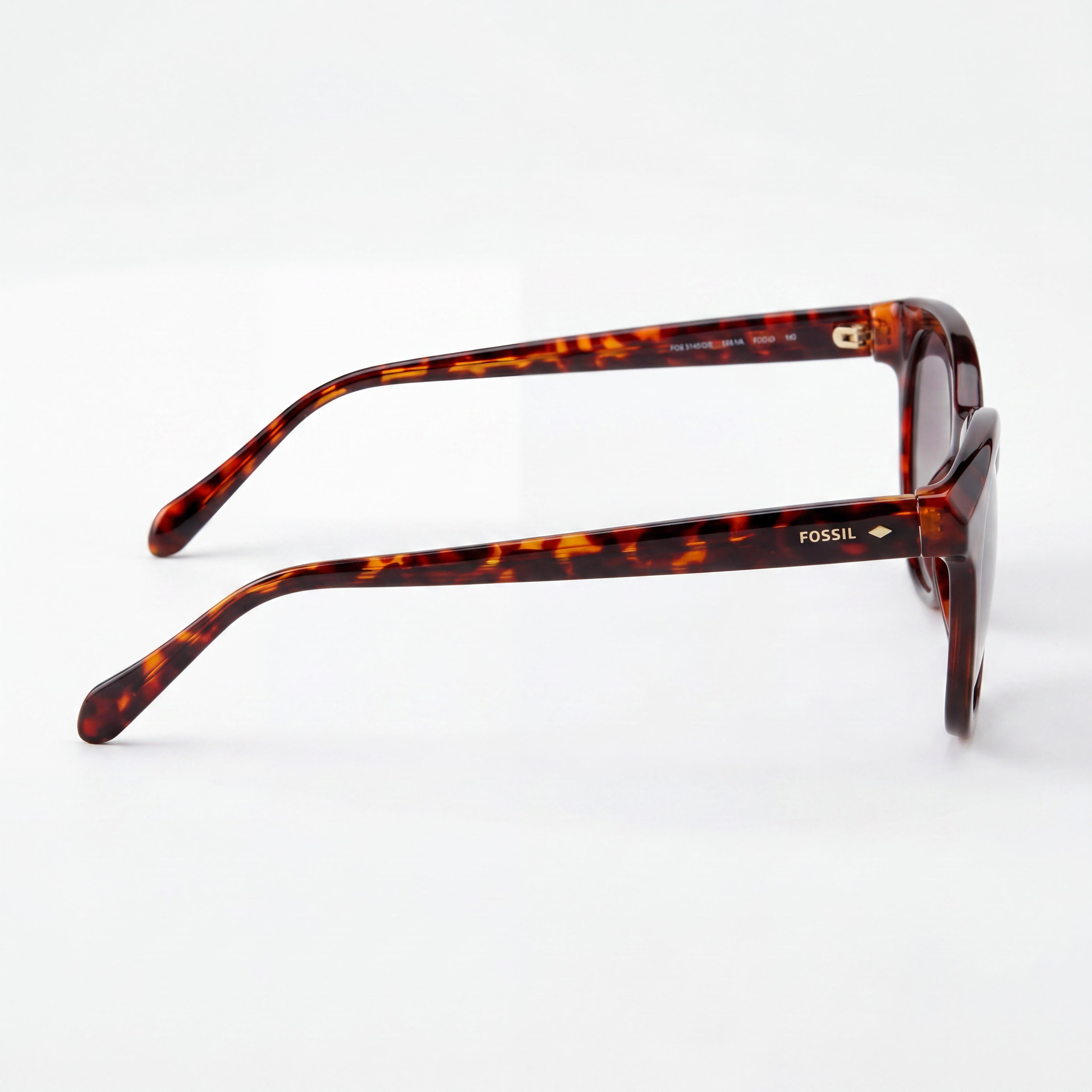 Gafas de sol Fossil Casual Havana de plástico, sin polarizar, color marrón degradado, para mujer, 53-20-140, Photo 3