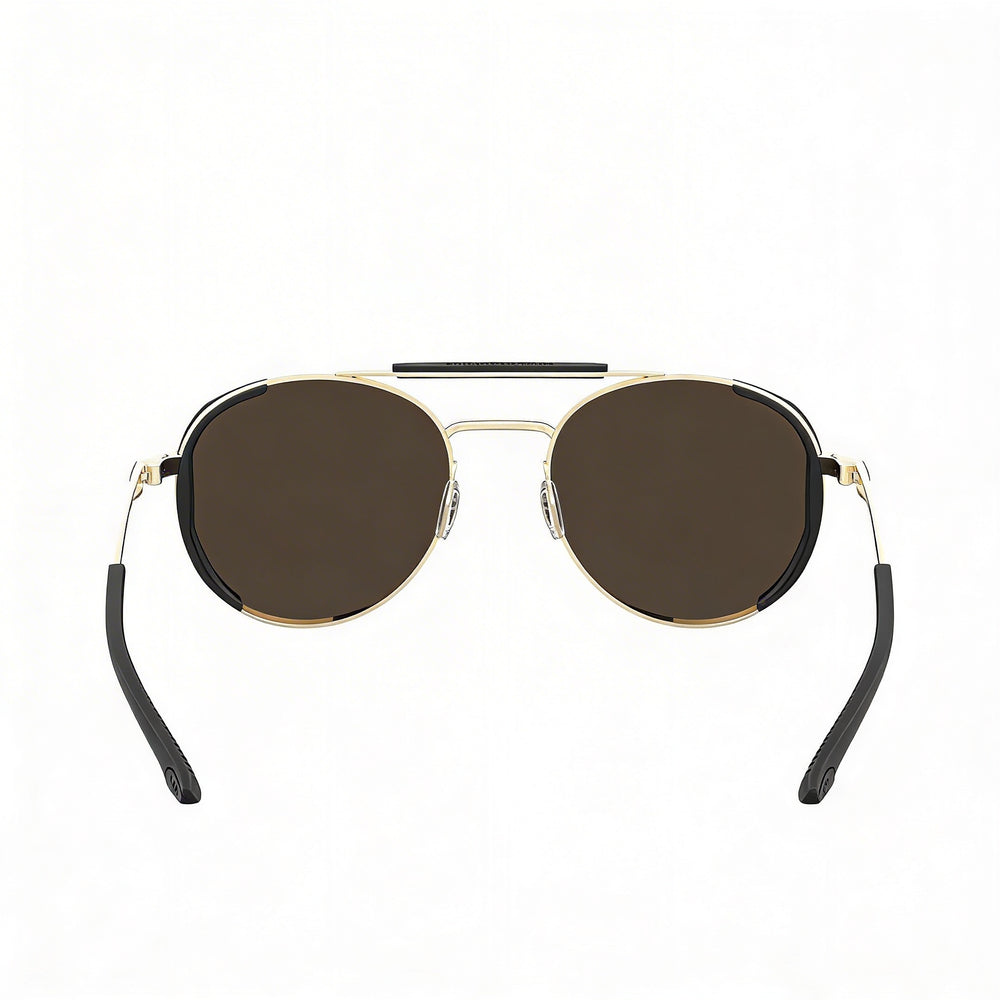 Gafas de sol unisex Under Armour UA 0008/G/S con montura de acero de aleación en dorado claro y protección UV, lentes de 55 mm