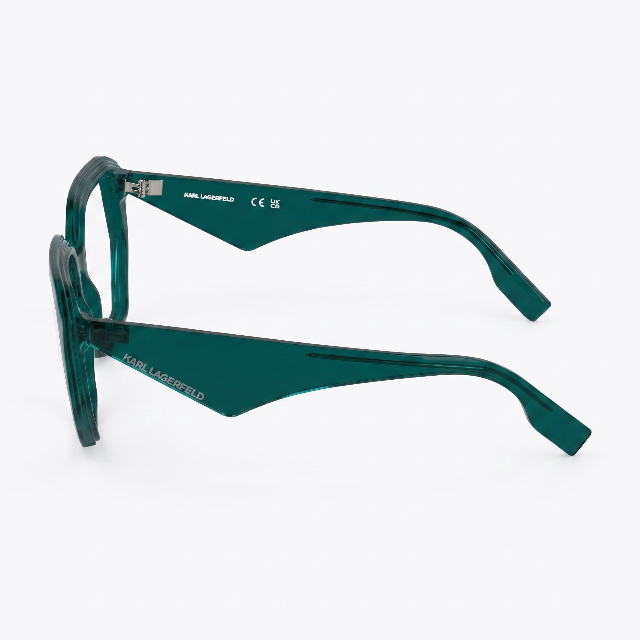 KARL LAGERFELD Kl6213 Gafas para mujer con montura de acetato en color petróleo y lentes de policarbonato, 54-16-140, Photo 3