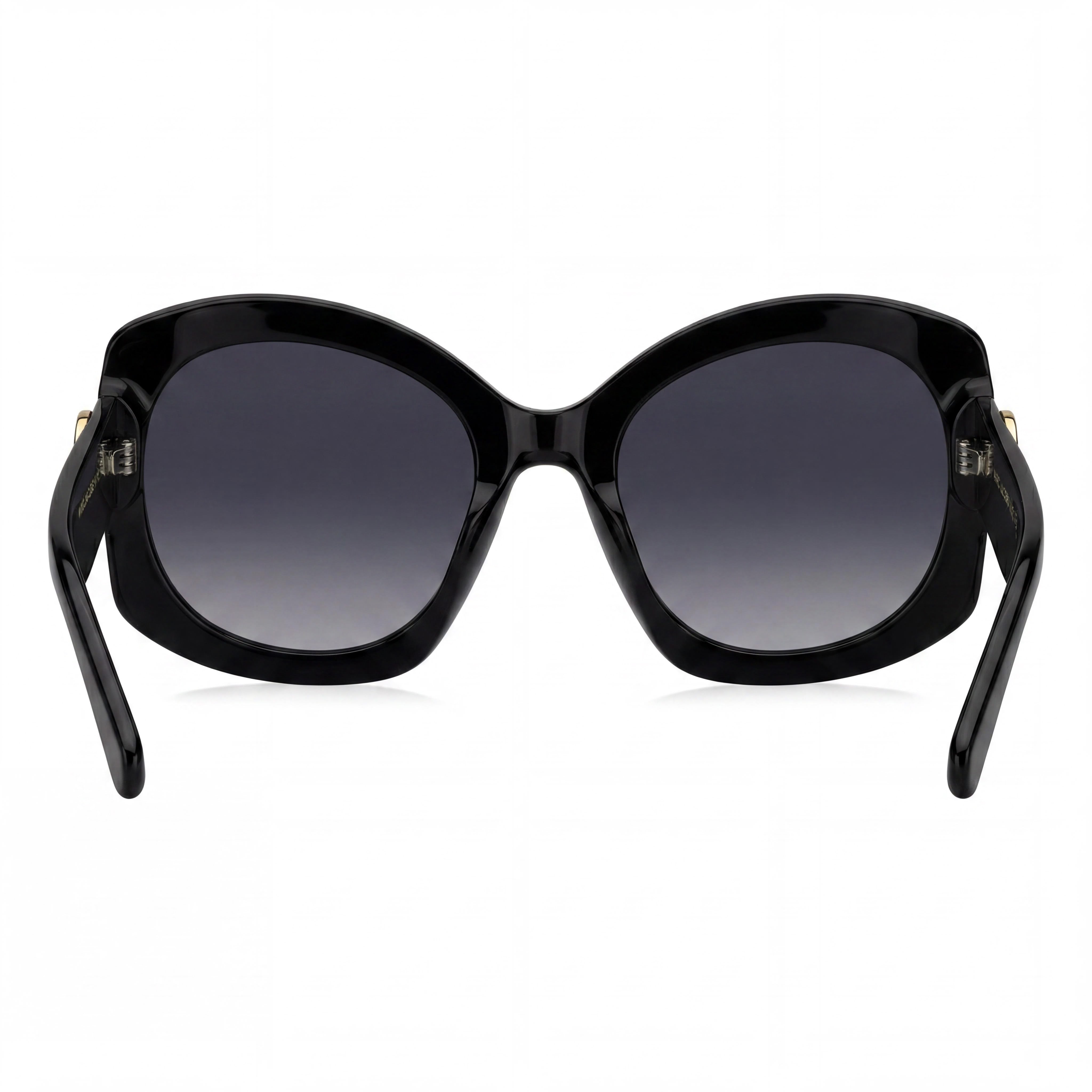 Marc Jacobs MARC 722/S Gafas de sol de acetato negras informales para mujer, con lentes degradadas gris oscuro y protección UV, 56 mm, Photo 4