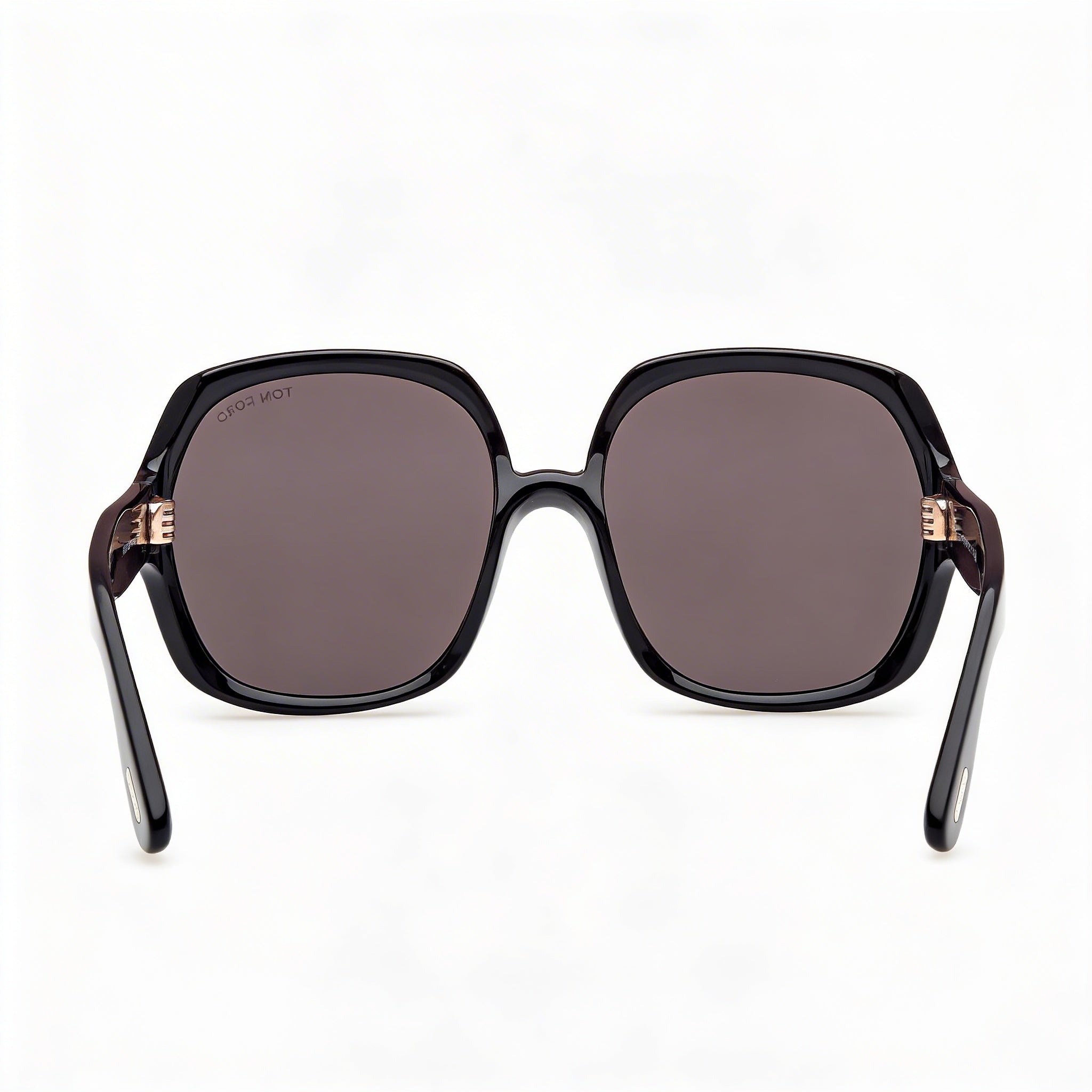 Tom Ford Classic Unisex Shiny Black Plastic Frame Polarized Smoke Lens 60mm Sunglasses, Photo 2
