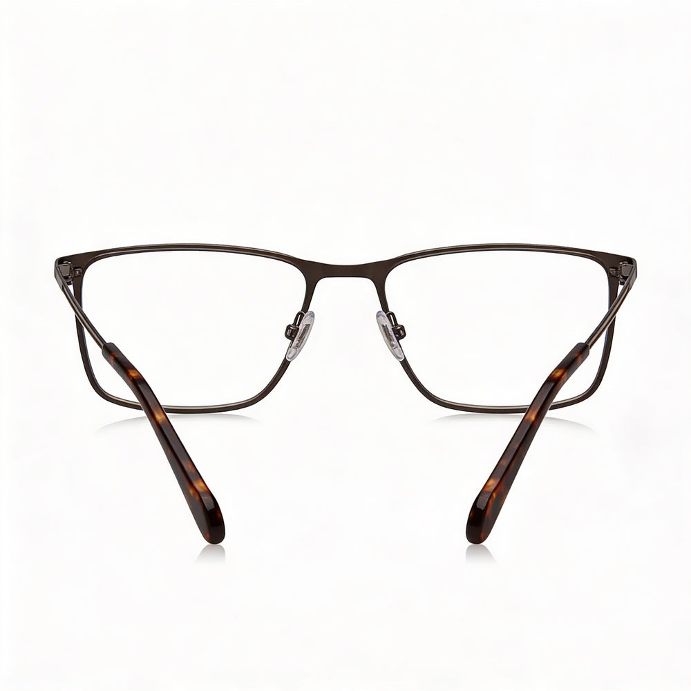 Gafas de sol unisex Fossil FOS 7091/G con montura de acero inoxidable en tono oscuro y lentes de policarbonato no polarizado de 53 mm.