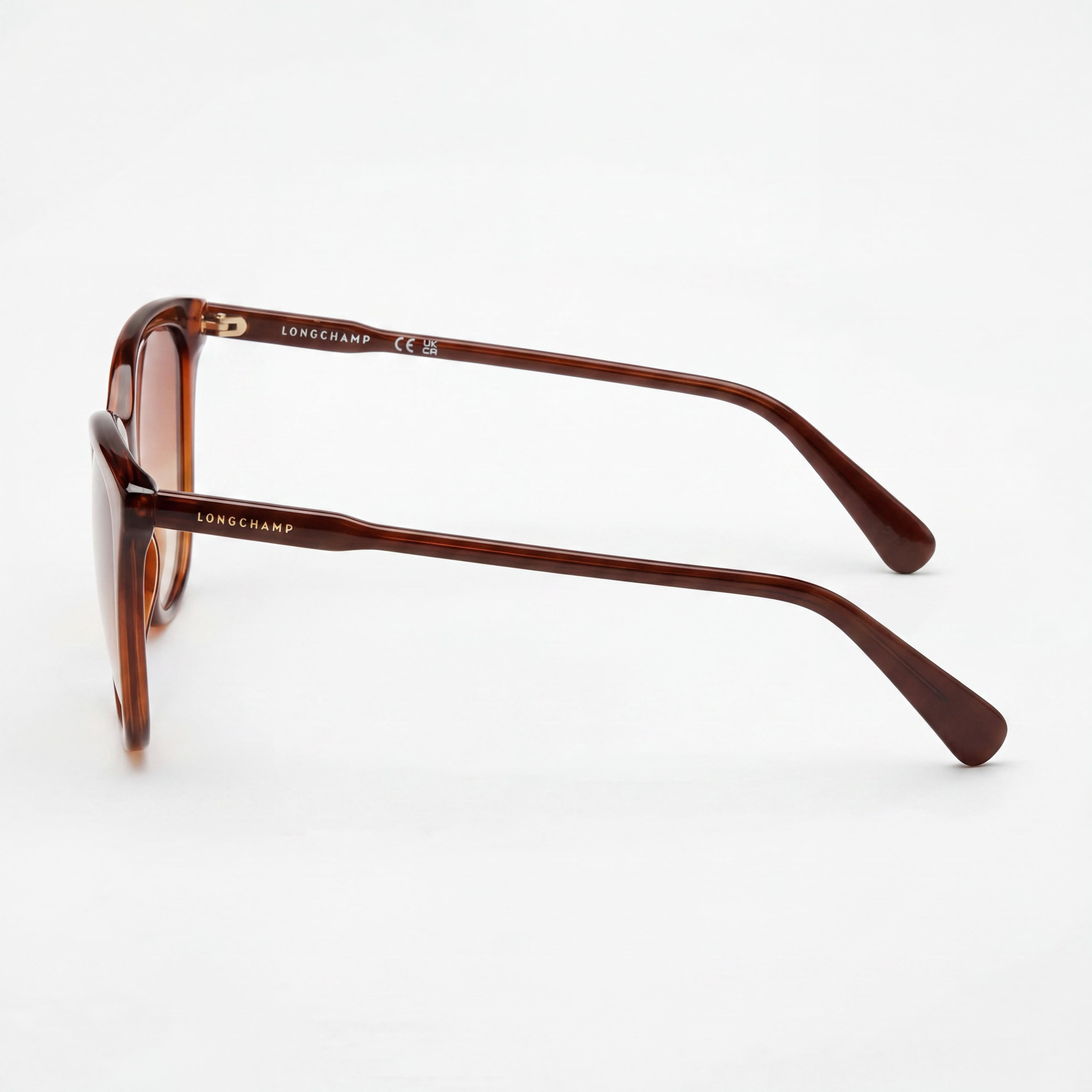 Longchamp Lo718s Women's Acetate Sunglasses, Brown Frame, Brown Polycarbonate Lenses, 56mm, Photo 3