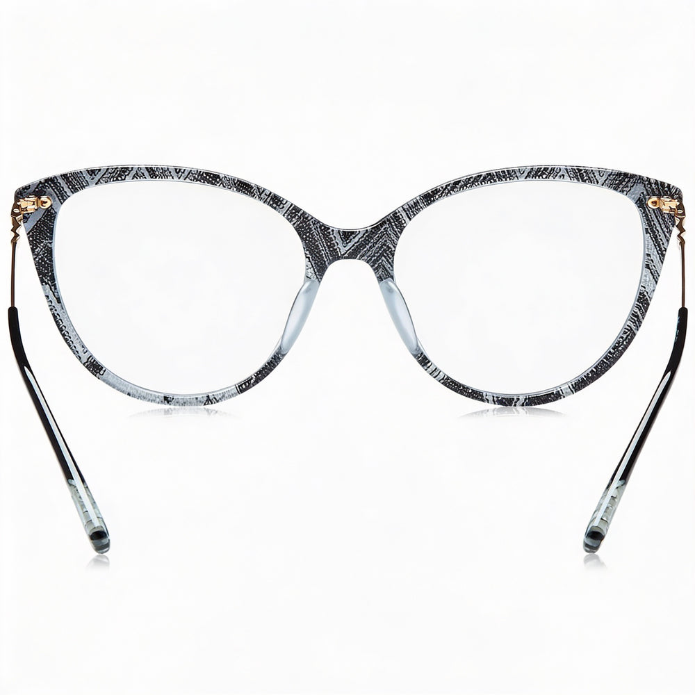 Gafas graduadas Missoni Modern de acetato para mujer, montura con diseño en blanco y negro, 54 mm, fabricadas en Italia