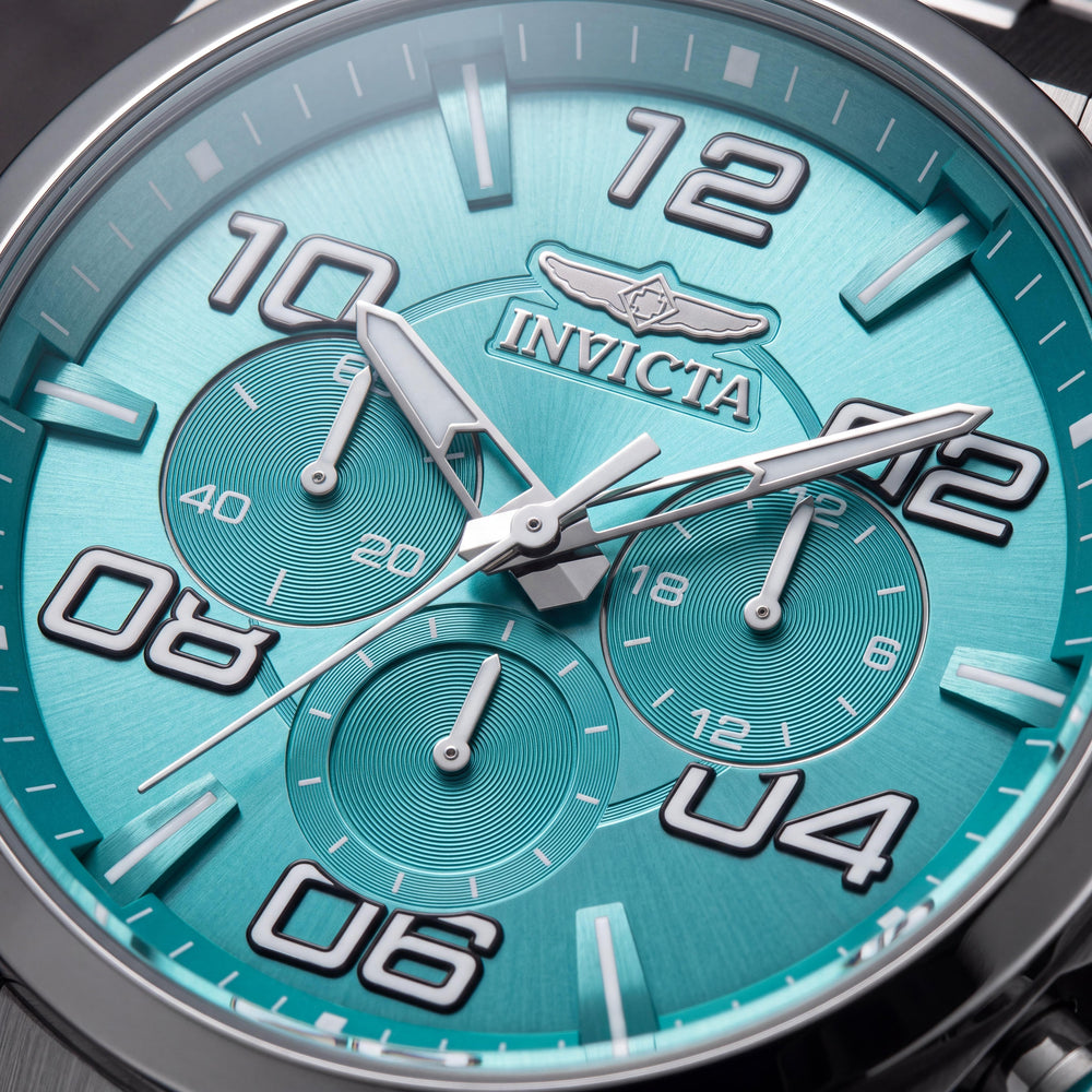 Reloj Invicta Speedway 50425 para hombre, cronógrafo de cuarzo, acero inoxidable, tono plateado, esfera azul, 44 mm