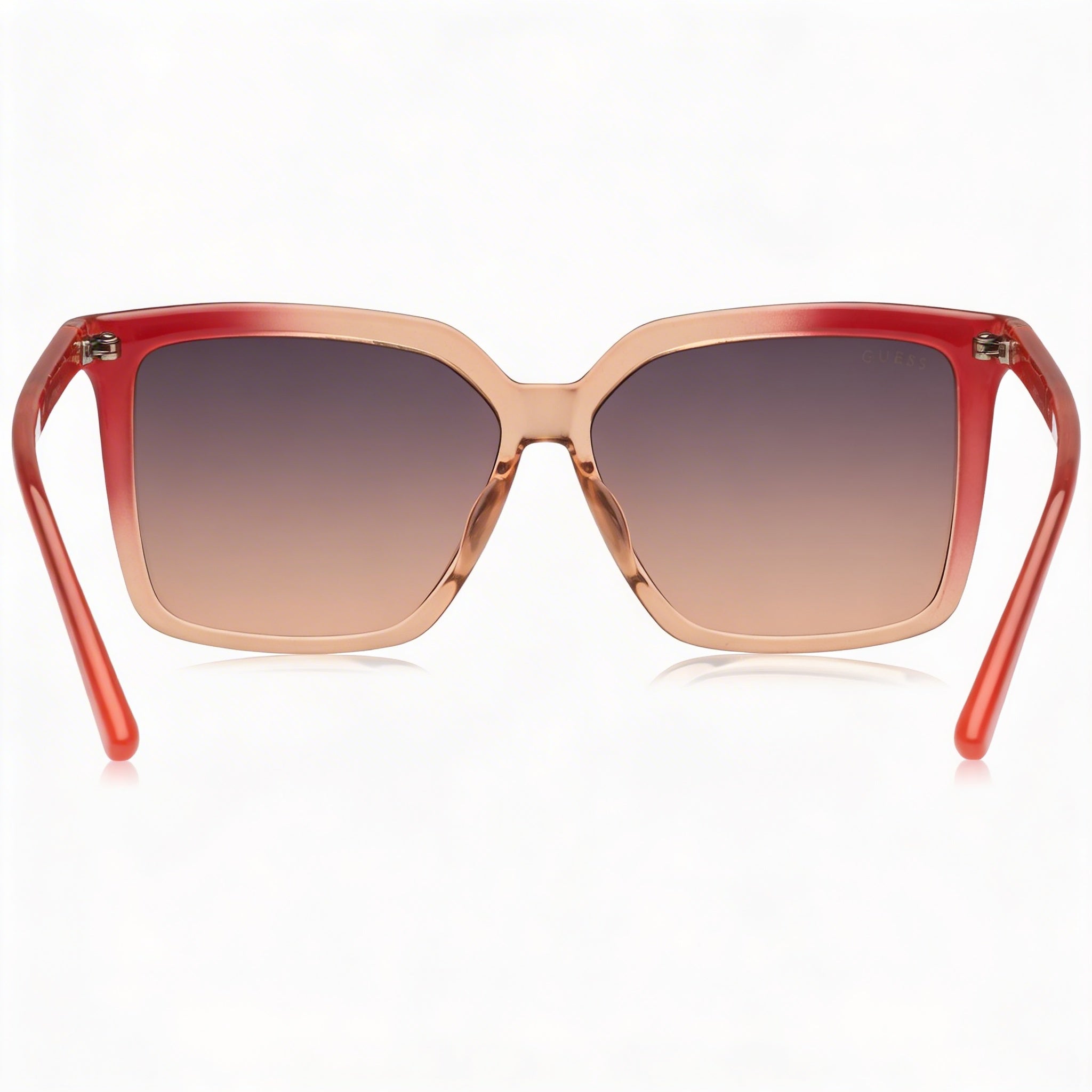 Guess Classic Sunglasses for Women with Rose Injected Frame, Grey Glass Lenses, Non-Polarized, 55mm, Photo 4