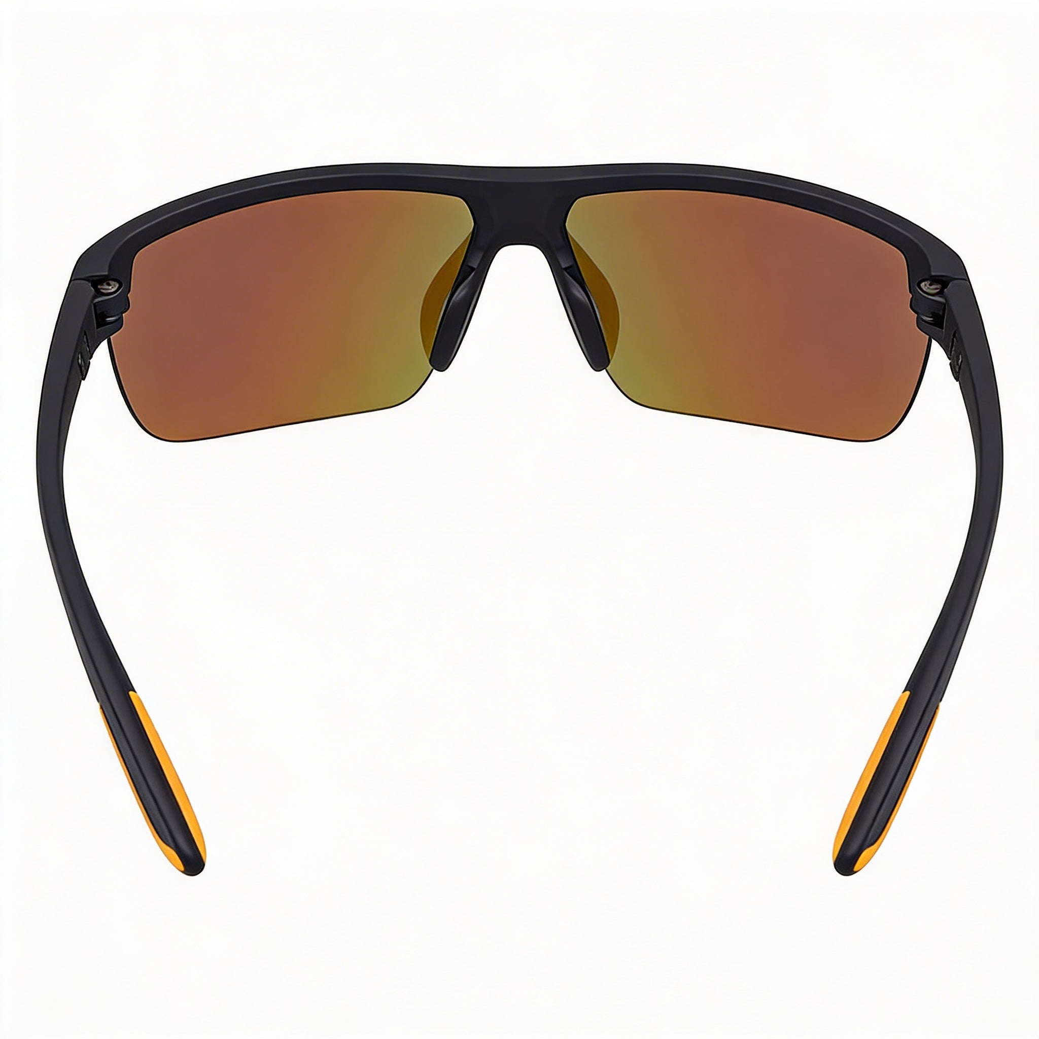 Gafas de sol Nike Tempest unisex de plástico, montura Gridiron Total Orange, lentes de espejo marrones anaranjadas, protección UV de 60 mm, Photo 4