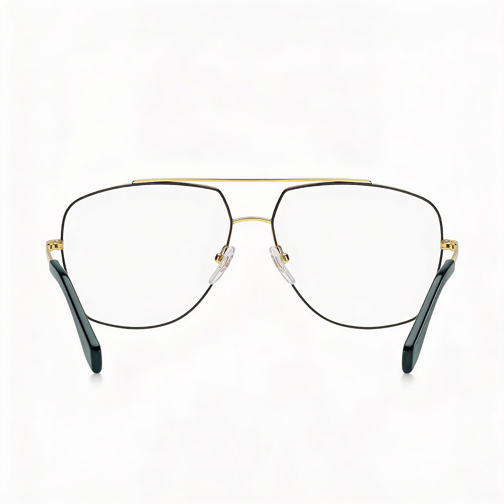 Gafas de sol de aviador cuadradas Marc Jacobs Marc 271 unisex con montura de metal dorado y negro y lentes polarizadas de policarbonato de 58 mm