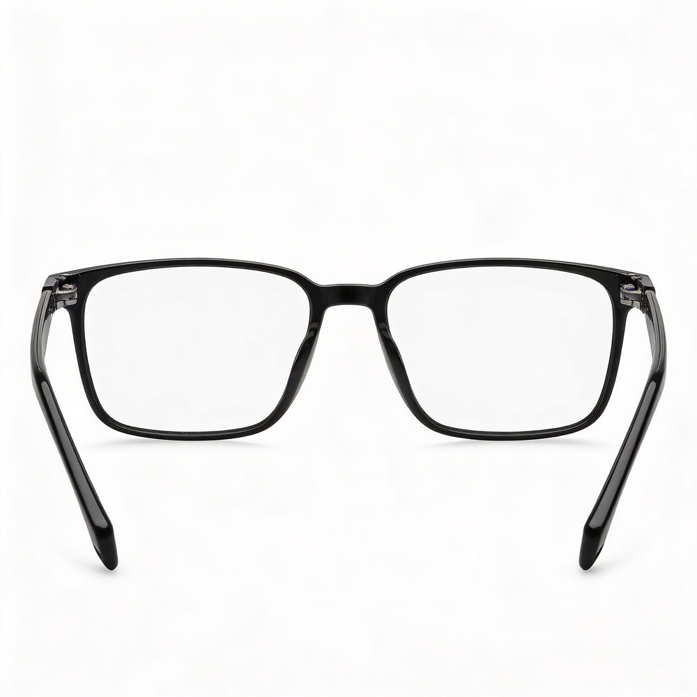BOSS BOSS 1578 Unisex Square Black Plastic Full-Rim Eyeglasses with Non- Demo Lenses 57-18-150