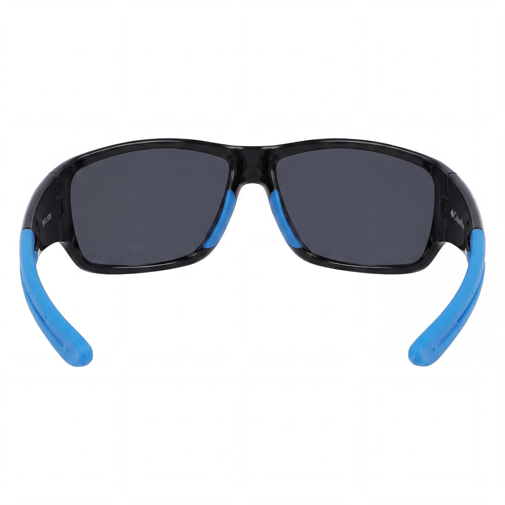 Columbia C525SP UTILIZER Men’s Plastic Polarized UV Protected Sunglasses Shiny Black & Blue / Blue Mirror 62mm