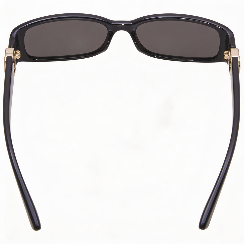 Gafas de sol Gucci GG1661S para mujer, rectangulares, sin polarizar, con montura inyectada, color negro y gris, 54 mm