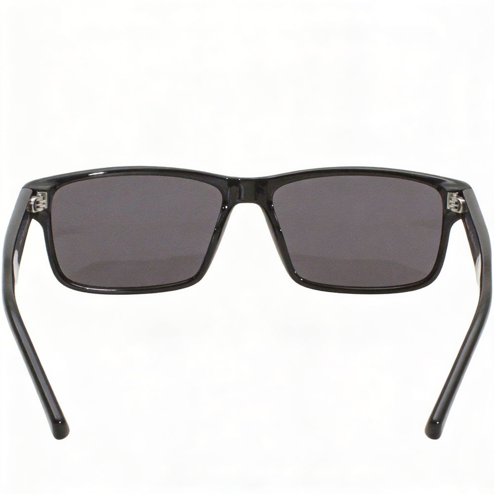 Gafas de sol rectangulares unisex Ferragamo SF960S de plástico negro, lentes grises, 100% protección UV, sin polarizar, 58mm