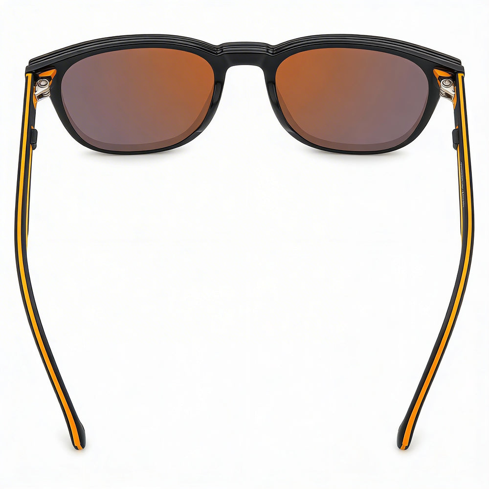 Carrera Gafas de sol de policarbonato negras y naranjas no polarizadas con protección UV de 51 mm para mujer