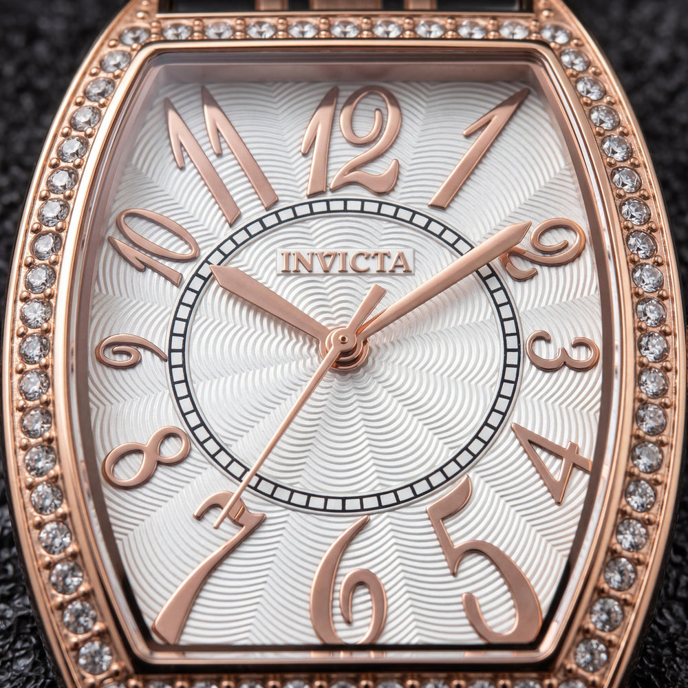 Reloj Invicta Wildflower 69269 Unisex de Cuarzo, Caja de Acero Inoxidable Oro Rosa, Esfera Plateada, 29mm