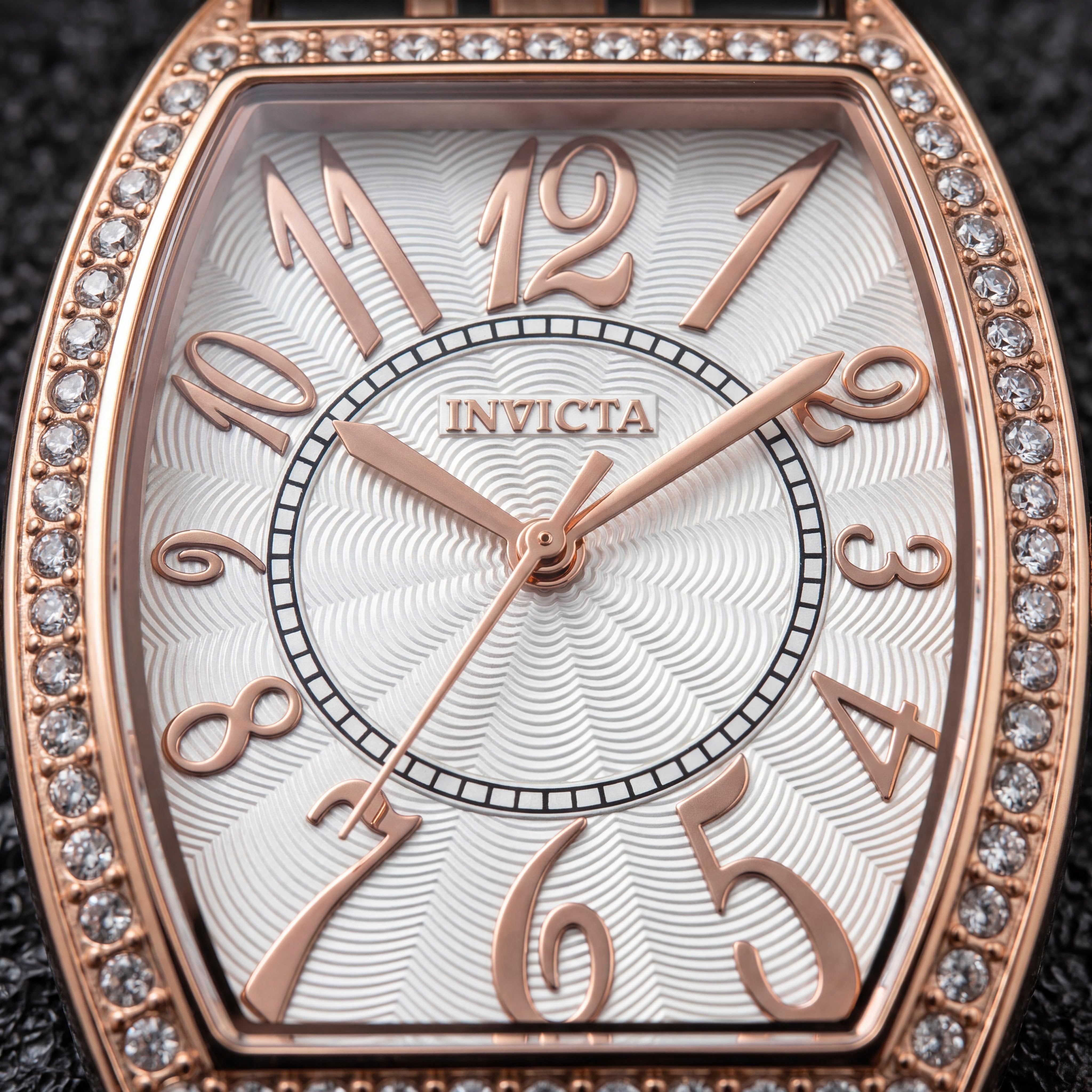 Invicta Wildflower 69269 Unisex Quartz Watch, Rose-gold Stainless Steel Case, Silver Dial, 29mm, Photo 2