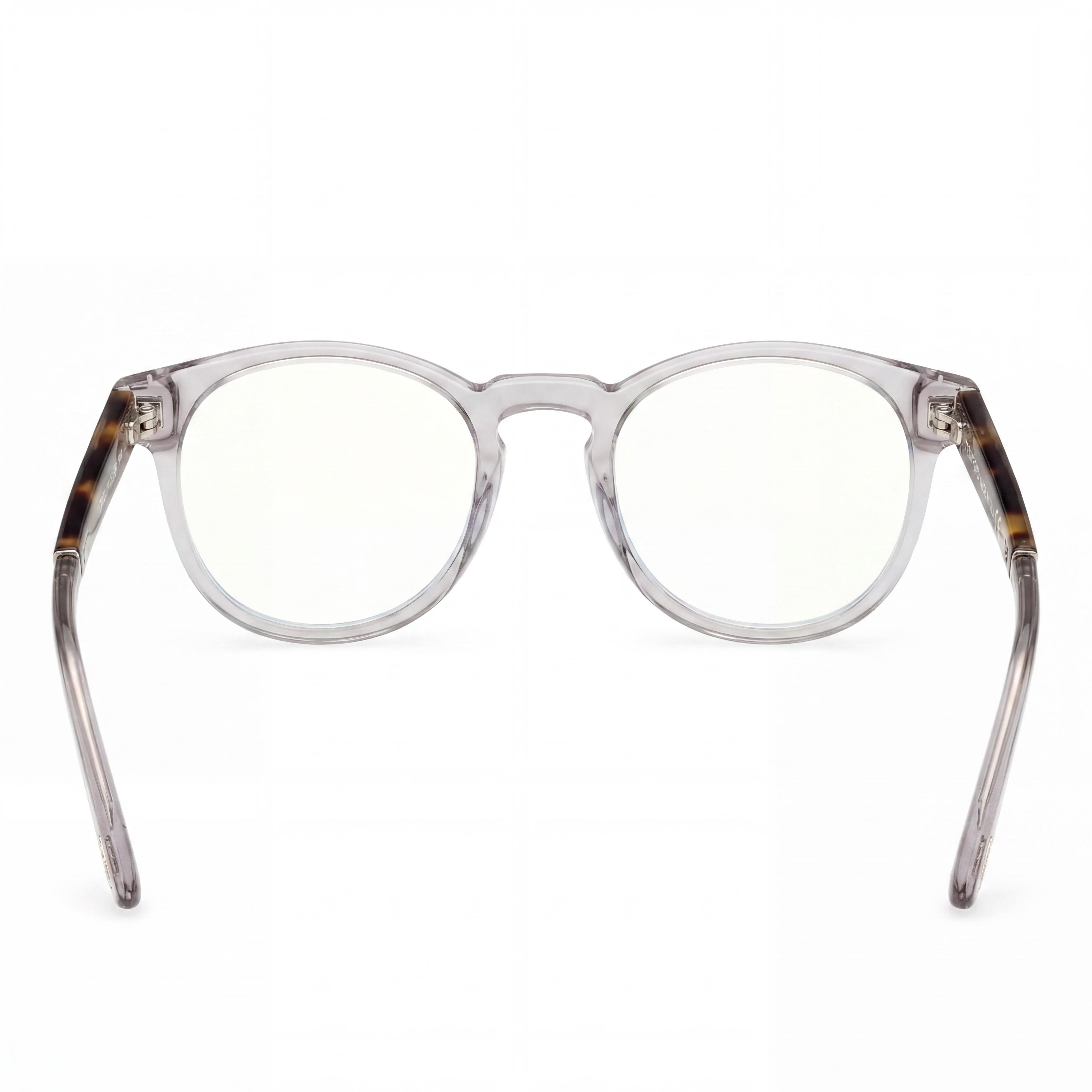 Tom Ford Eyeglasses for Men – Prescription Ready Optical Frames in Transparent Smoke Grey and Palladium, Photo 3