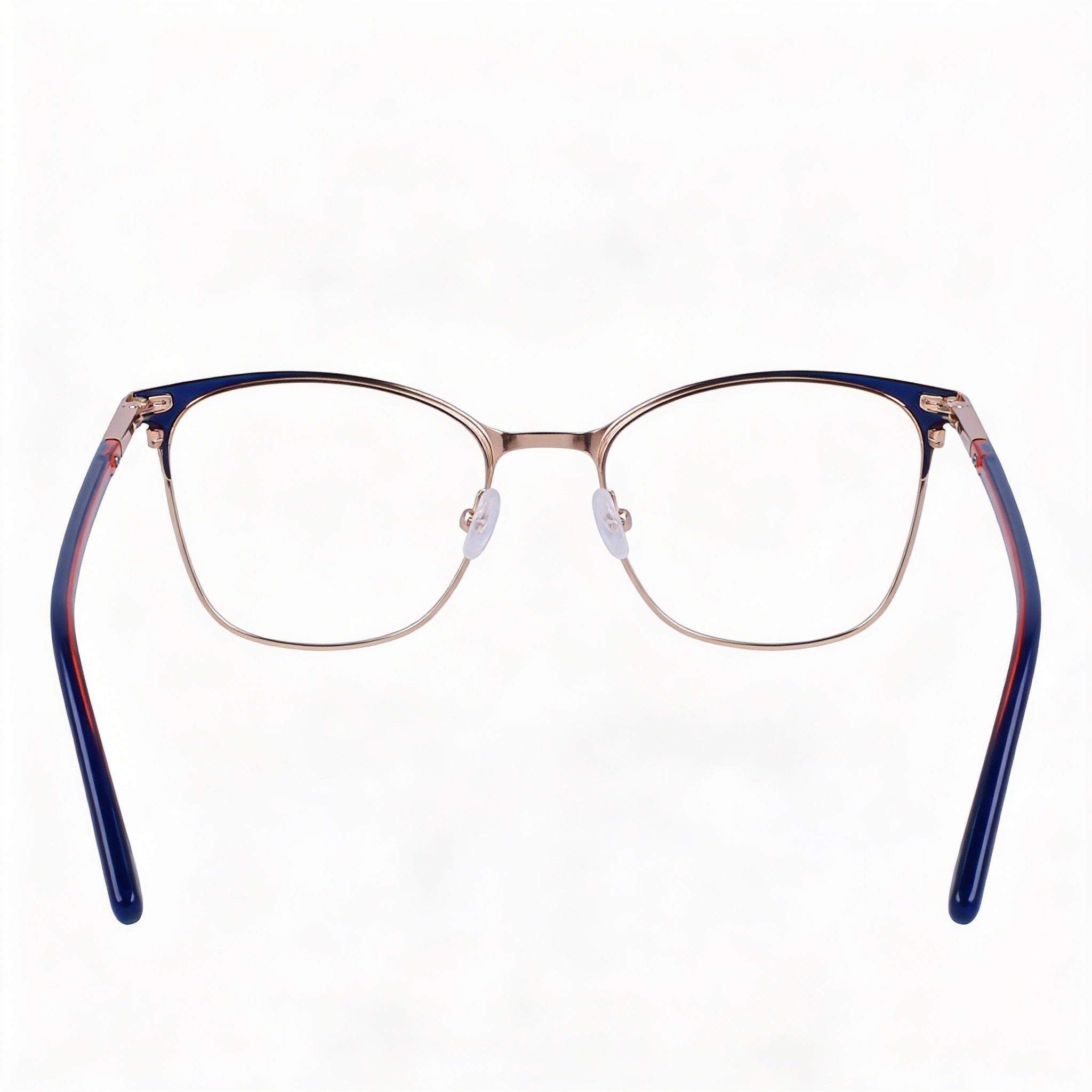 Calvin Klein CK21124 Gafas de estilo moderno unisex con montura metálica azul y lentes de policarbonato azules, tamaño 49-18-140, Photo 3
