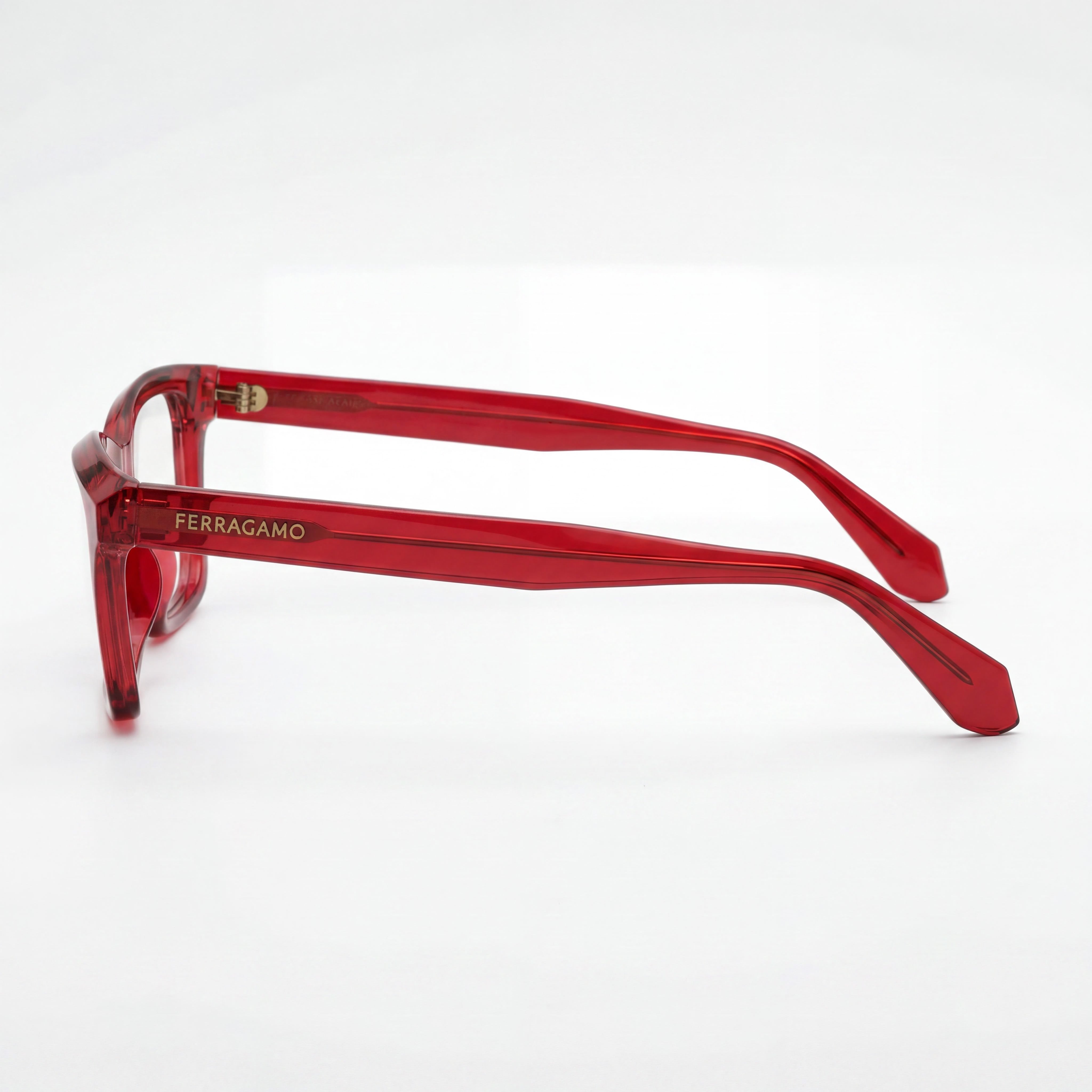 Gafas de sol Salvatore Ferragamo SF2986 para hombre, de acetato rojo transparente, 53 mm, Photo 3