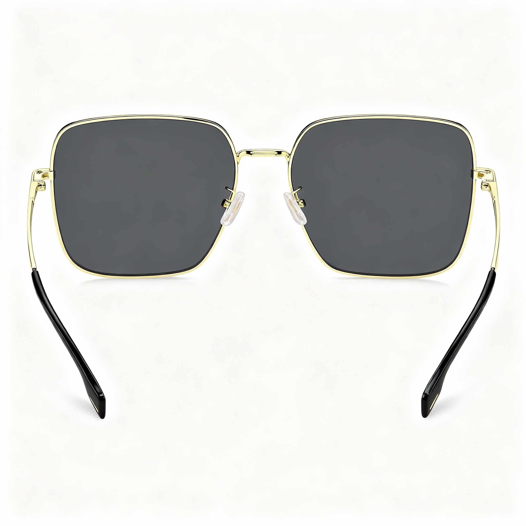 Hugo Boss Women's BOSS 1613/F/SK Gold Grey Stainless Steel Square Sunglasses Grey Lenses 59-17-145, Photo 4