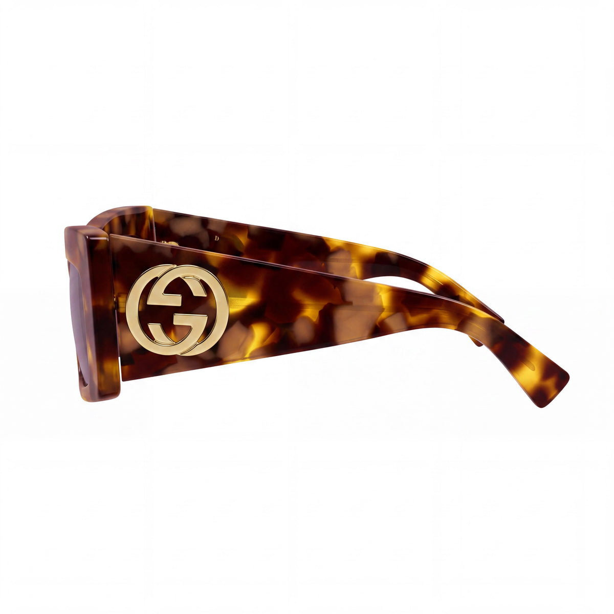 Gucci Modern Unisex Sunglasses with Black Frame, Black Lenses, 18mm Bridge, and 145mm Temples, Photo 2