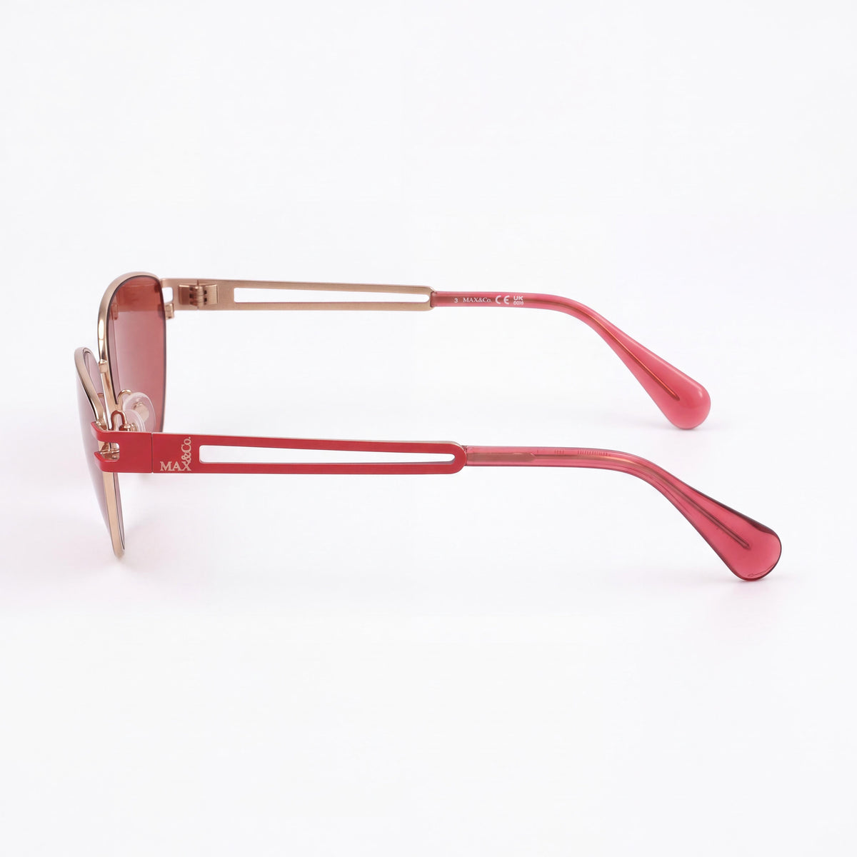 Max&Co. Casual Women's Sunglasses, Metal Frame in Rose Gold with Grey Lenses, Size 56-14-140, Photo 3