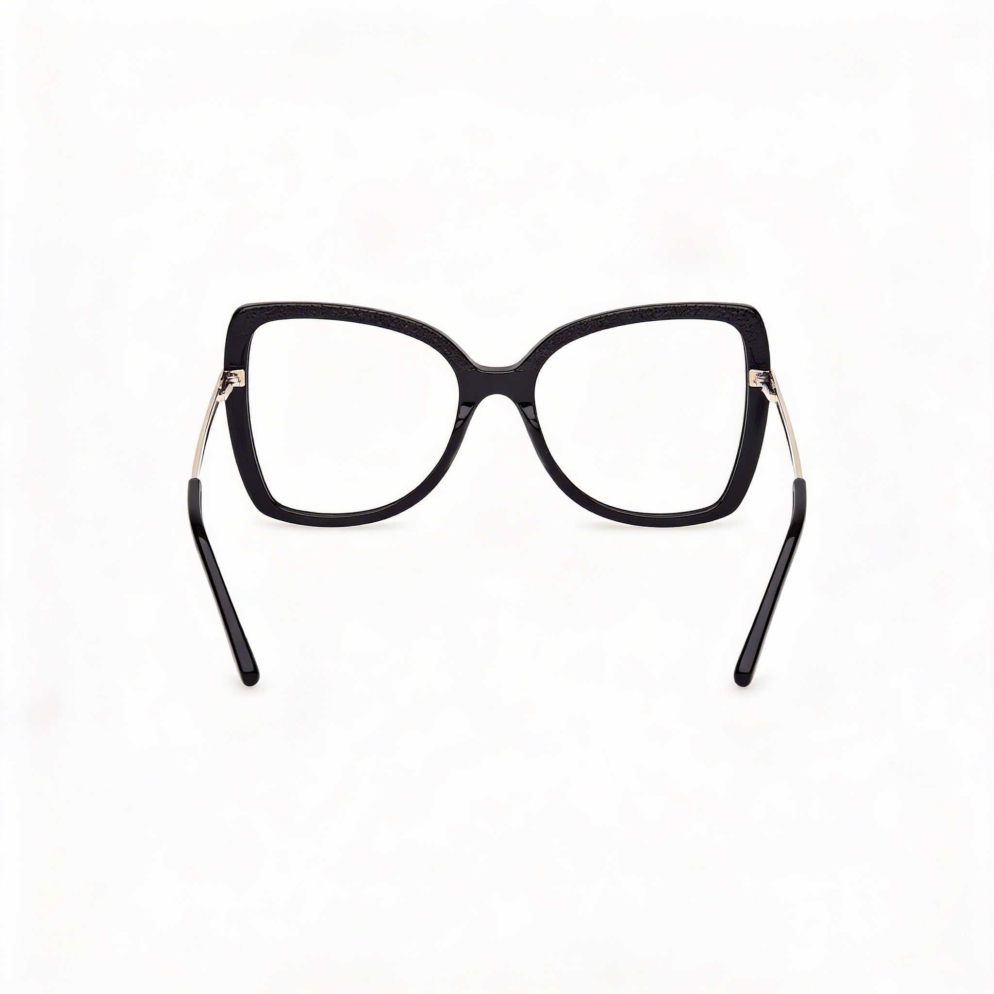 GUESS Women's Clásico Model Eyewear with Black Pale Gold Plastic Frame and Black Lenses, 54mm Lens Width, Photo 2