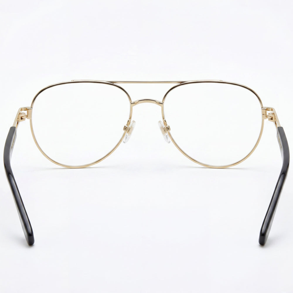 Marc Jacobs Marc 676 Gafas ópticas de estilo casual para hombre con montura de aleación de acero dorada y lentes de policarbonato de 58 mm