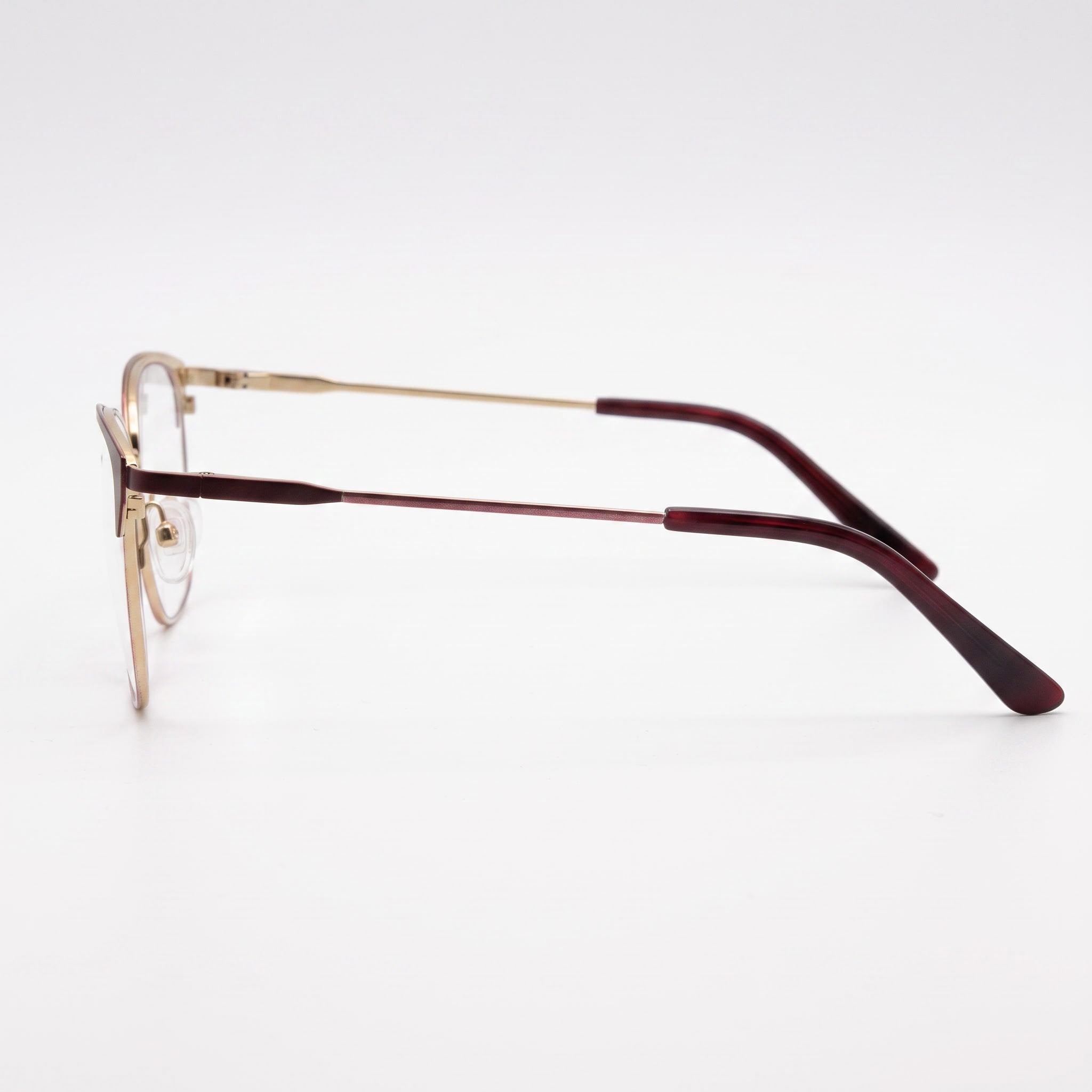 Adensco Classic Men’s Burgundy Metal Frame Eyeglasses with Multicolor Polycarbonate Lenses (53-16-135), Photo 3