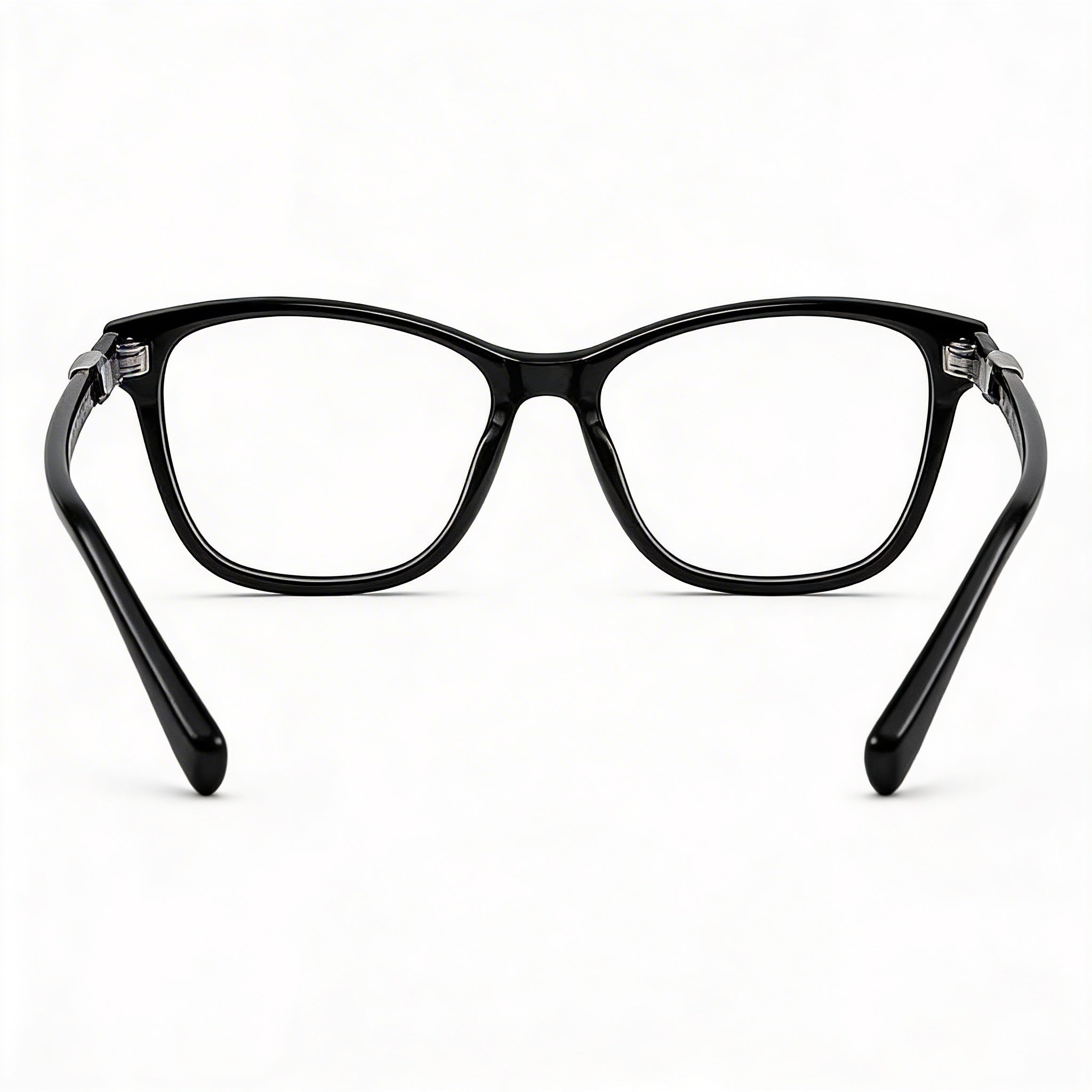 Gafas Pierre Cardin Classic para mujer con montura de plástico, rayas grises y negras, lentes transparentes, talla 53-16-135, Photo 3
