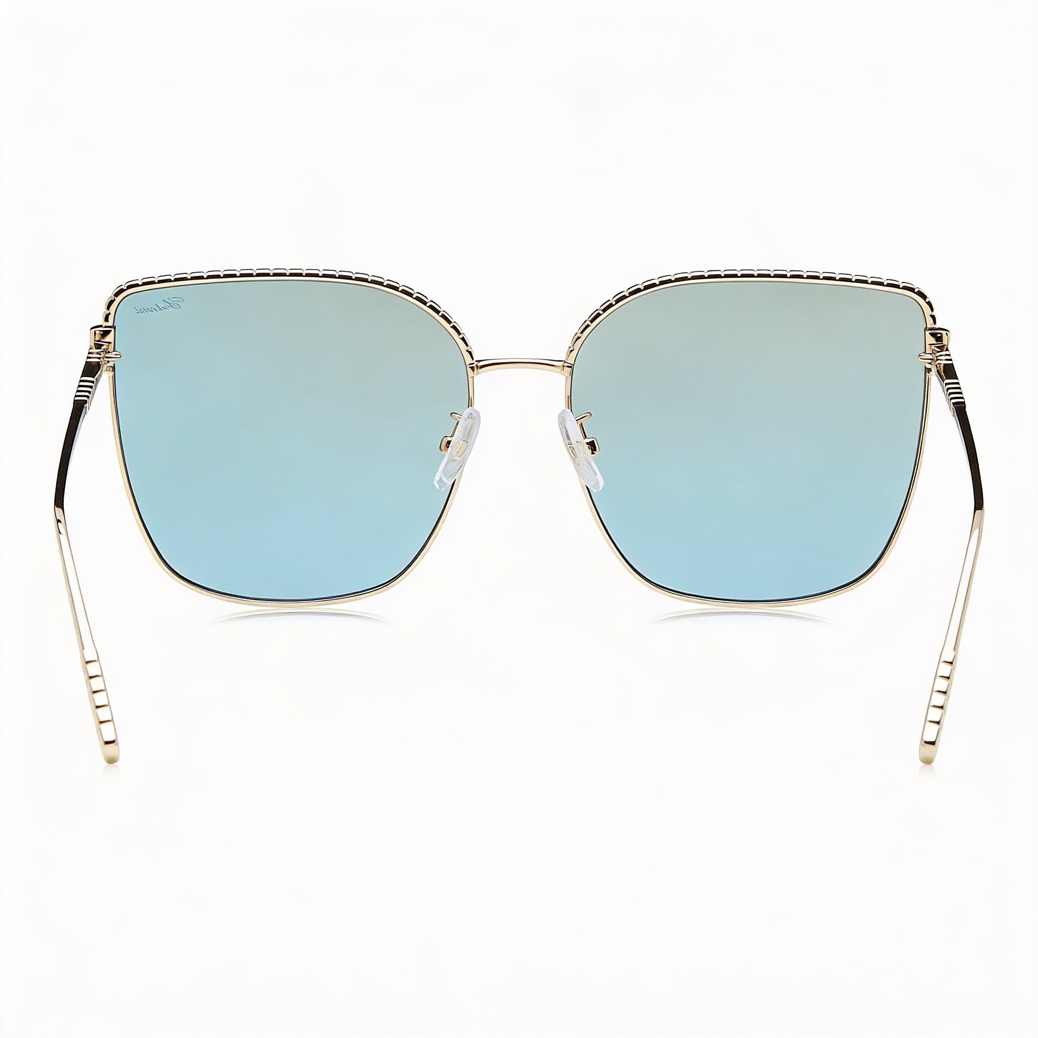 Chopard Casual Women's Shiny Rose Gold Titanium Frame Blue Mirror Gold Gradient UV Protection Sunglasses 63-17-135, Photo 4