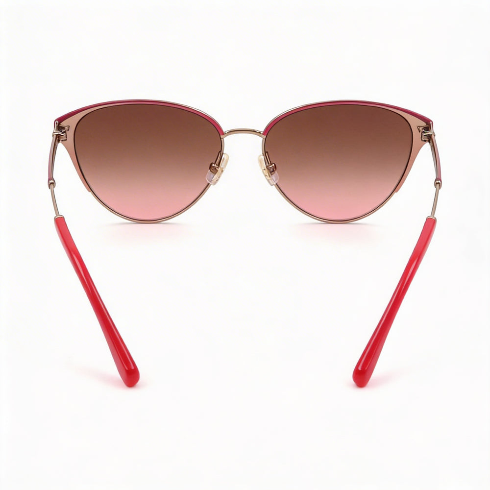 Gafas de sol Kate Spade New York Ianna/G/S para mujer, con montura de acero inoxidable, protección UV, color oro rosa, marrón y rosa degradado, 56 mm