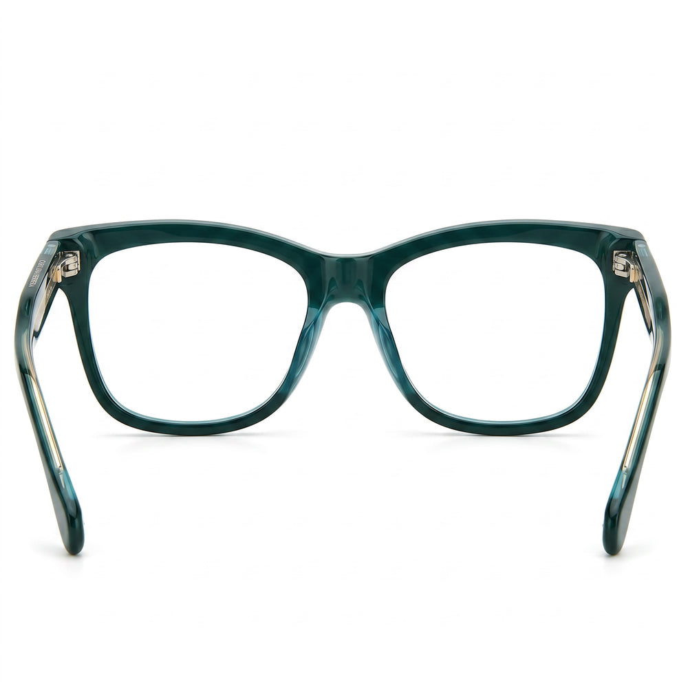 Carolina Herrera CH 0016 Gafas de Mujer Rectangulares de Plástico Negro Verde con Montura Completa Listas para Receta 52-16