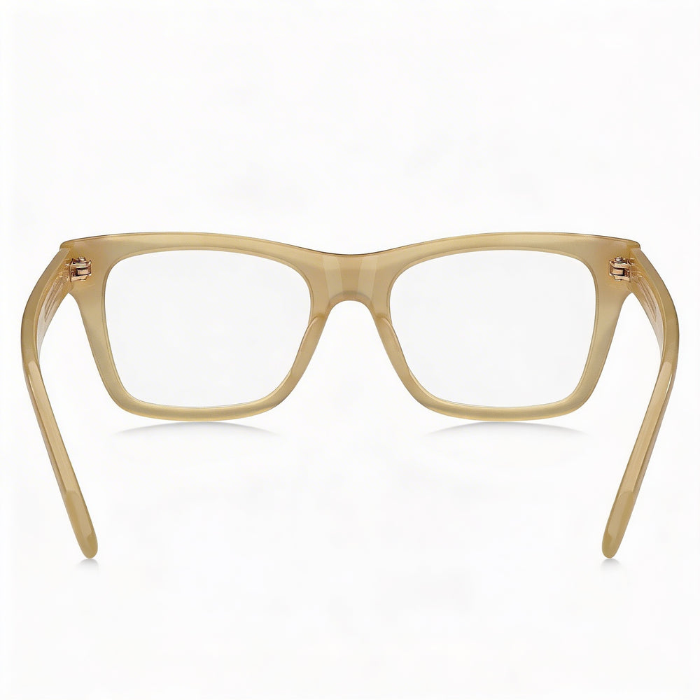 Gafas informales Hugo Boss 1522 para mujer con montura de acetato, lentes de policarbonato, protección UV, beige, 49 mm