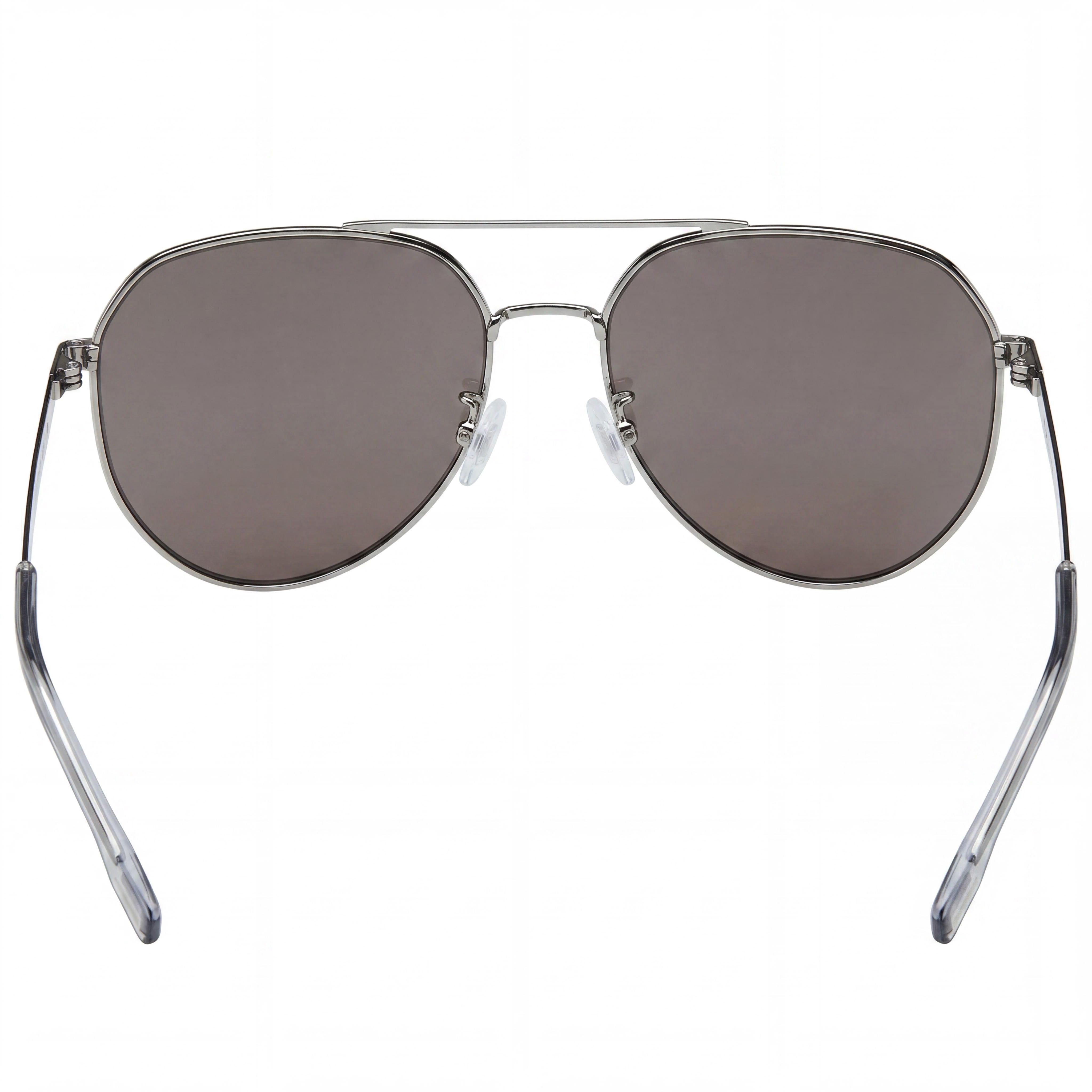Gafas de sol de piloto unisex Hugo Boss Tech & Innovation de acero inoxidable con rutenio y protección UV, 61 mm, Photo 3