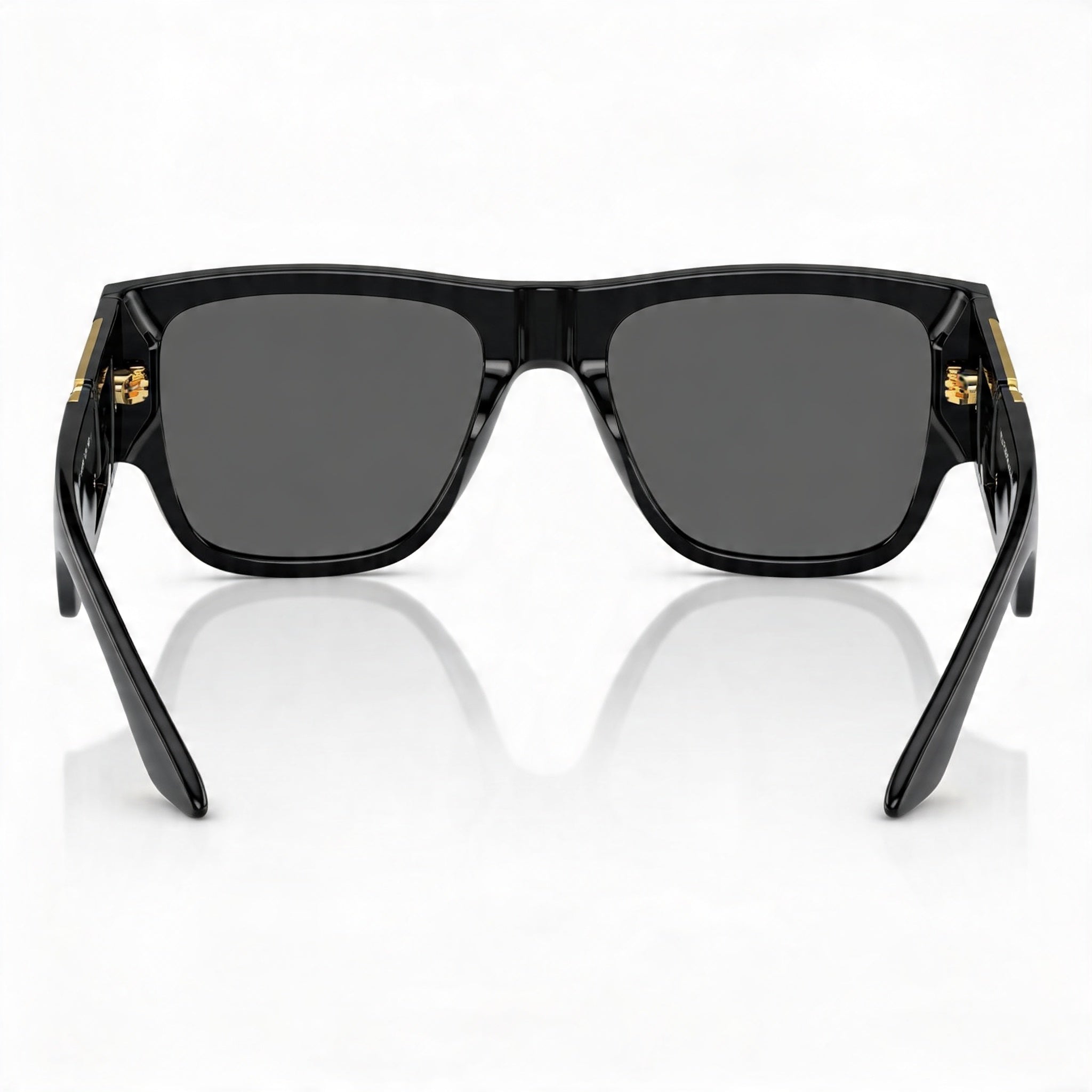 Versace Greca Ve 4403 Men's Rectangle Acetate or Metal Grey-Black Frame, Grey Lens Sunglasses 57-20-140, Photo 2