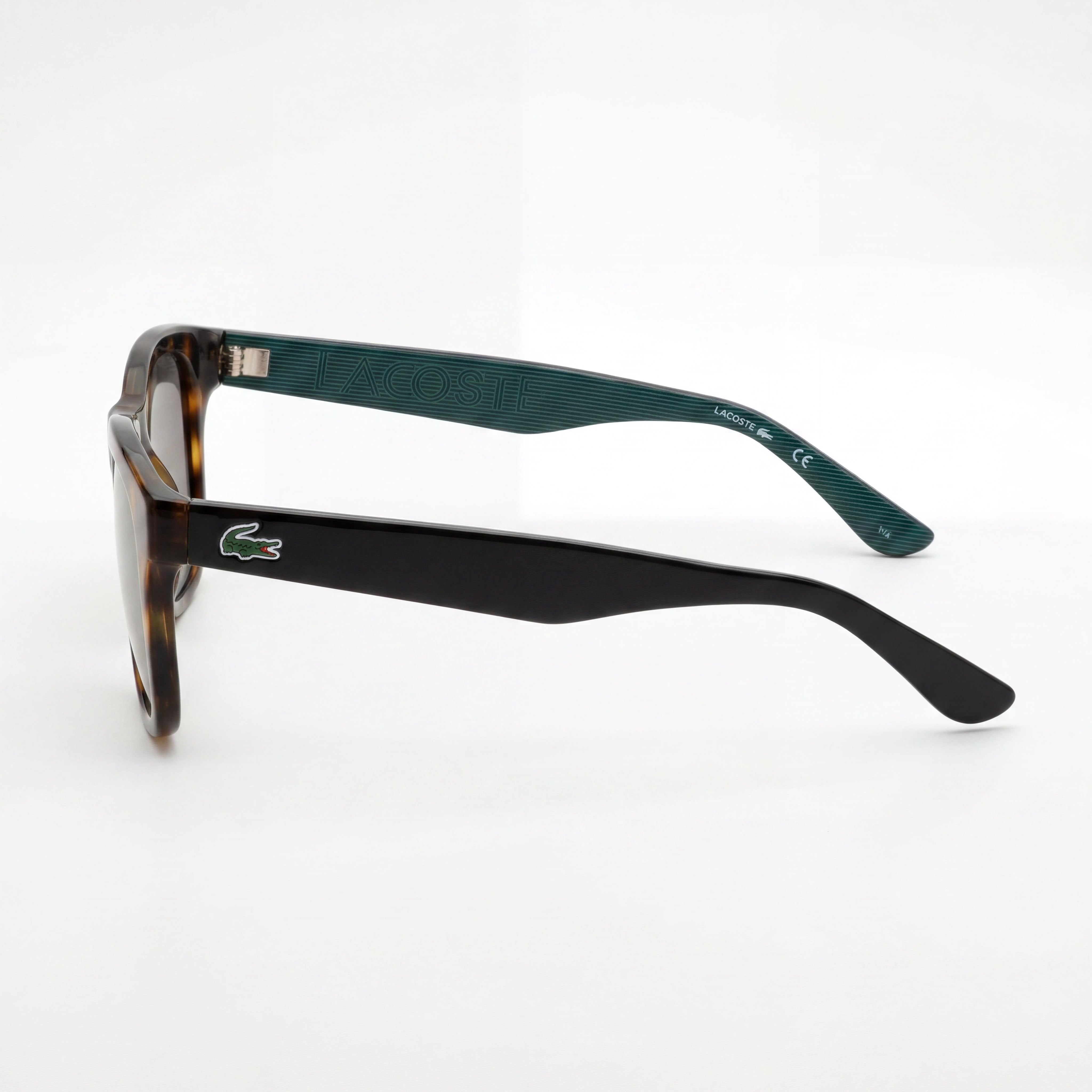 Lacoste Women's Rectangular Havana Green Plastic Frames with Anti-Reflective Matte Blue Non-Polarized UV Protection Lenses 51-20, Photo 3