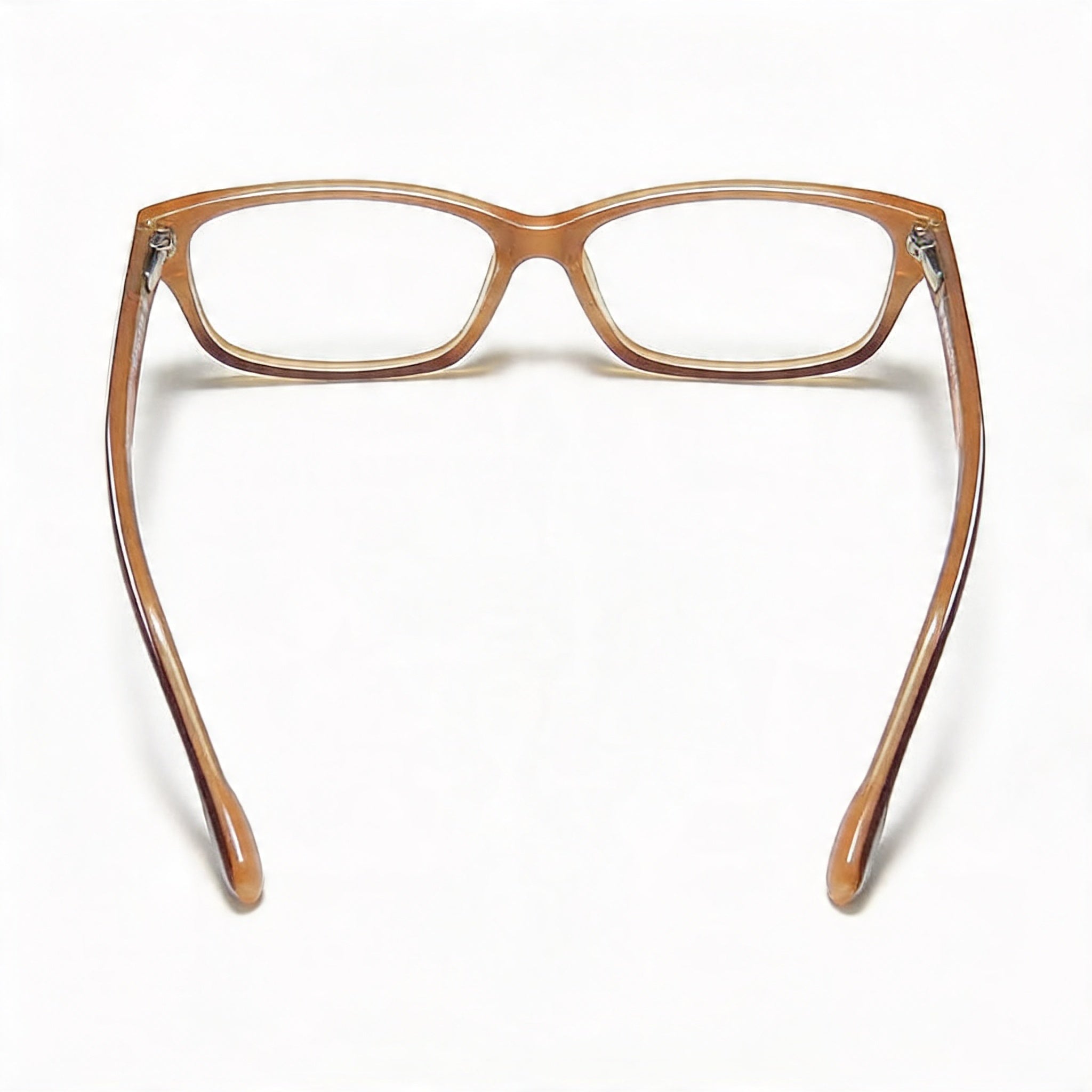 Hugo Boss Modern Unisex Plastic Frame Eyeglasses, Brown Ivory, Clear Lenses, 52mm Lens Width, Photo 3